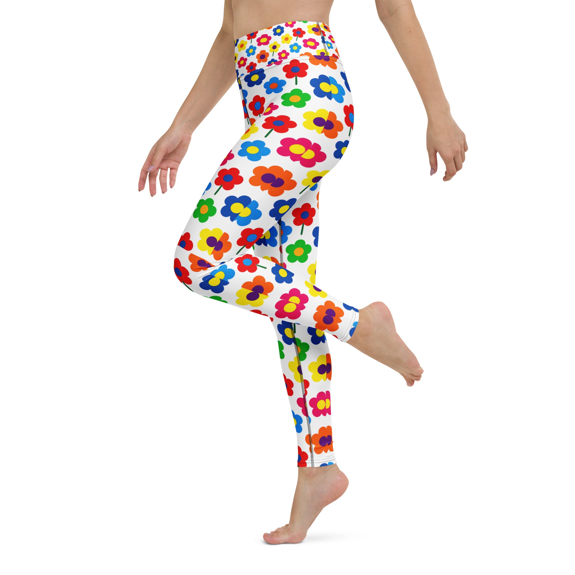 Yoga Leggings - Spaced Bloom Magic Leggings – Mind-Captivating Floral Art by printfluence.net