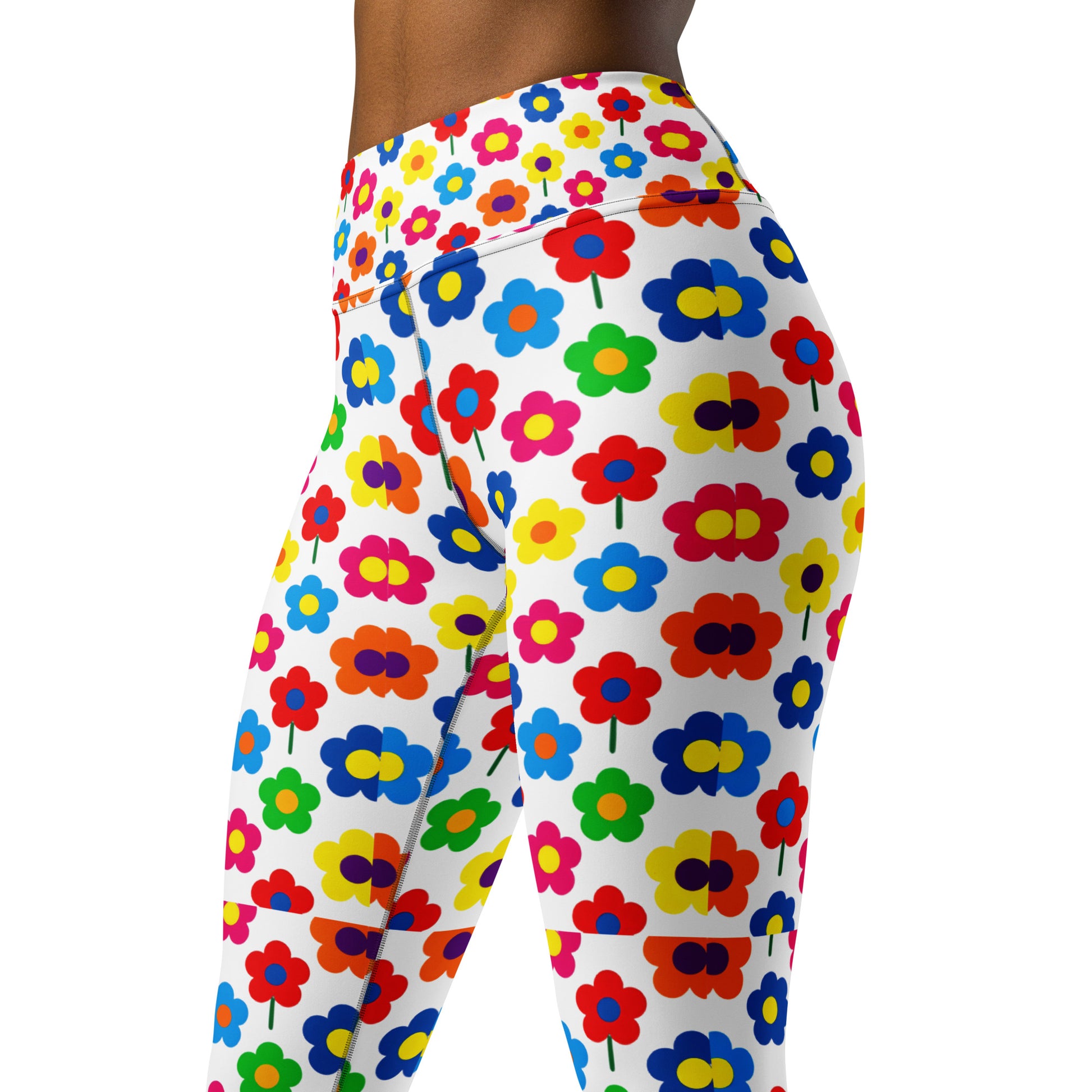 Yoga Leggings - Spaced Bloom Magic Leggings – Mind-Captivating Floral Art by printfluence.net
