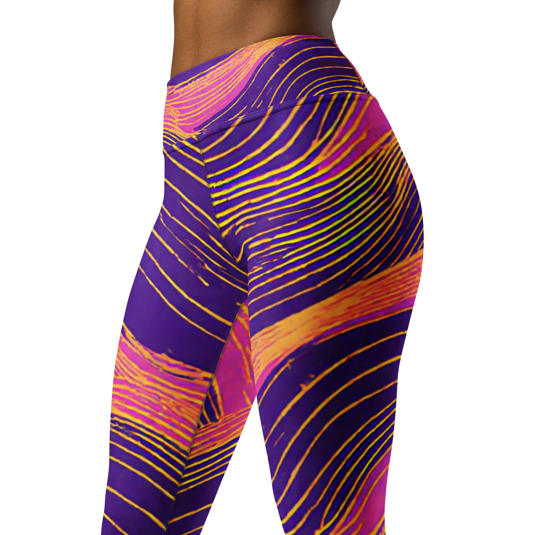 Yoga Leggings - Neon Wave Majesty Leggings – For Bold Elite Achievers by printfluence.net