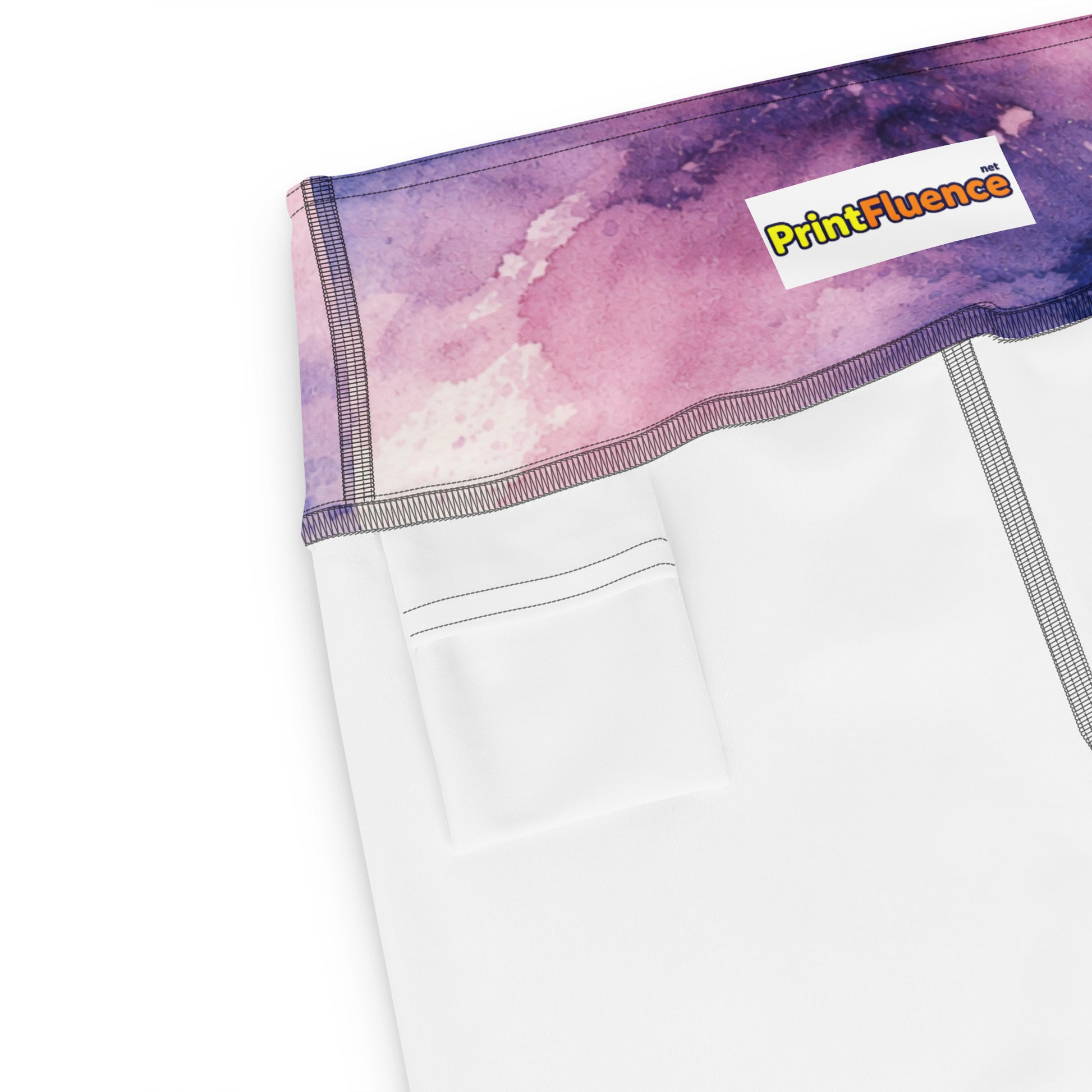 Yoga Leggings - Cloudscape Yoga Leggings – Dreamy Watercolor Sky All-Over Print by printfluence.net