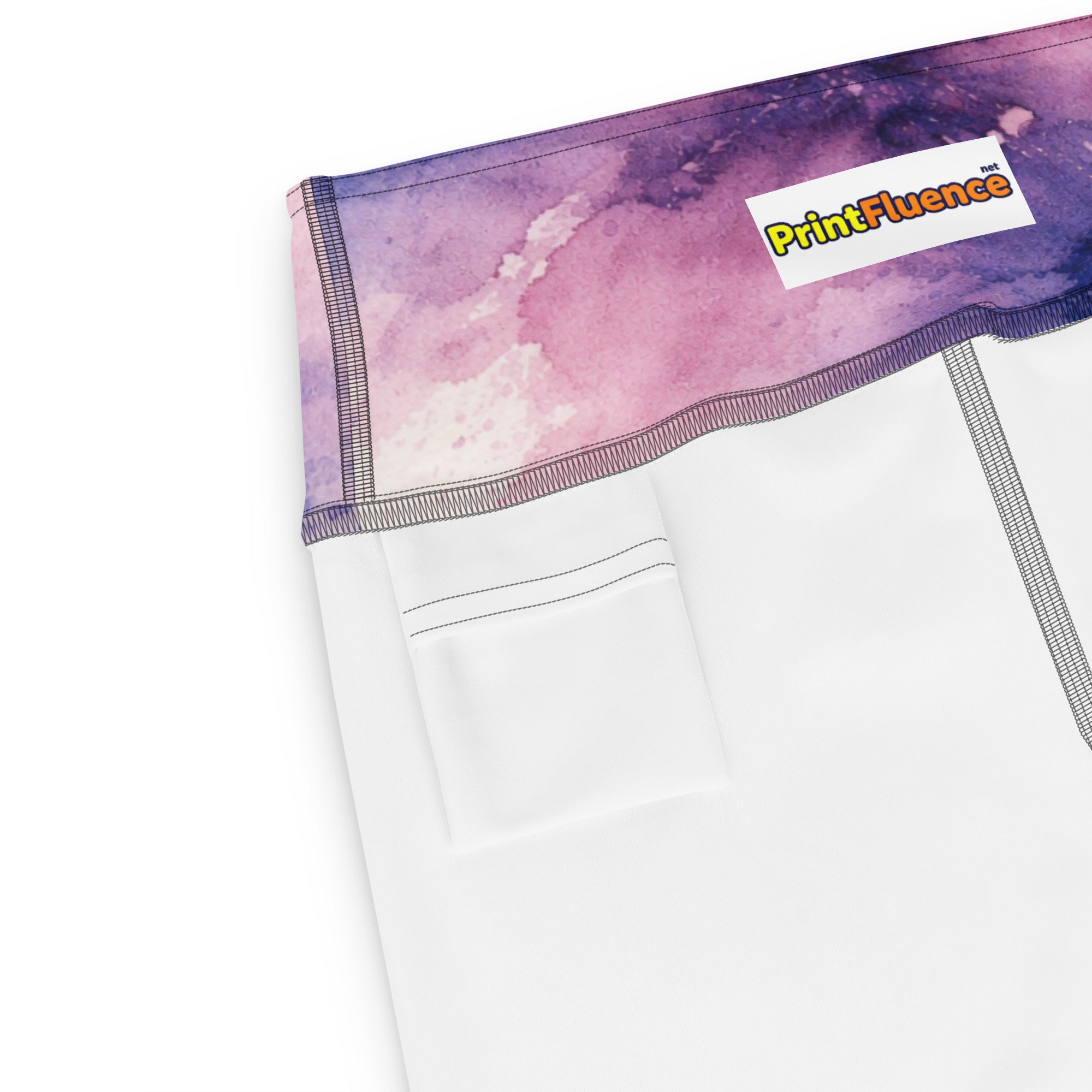 Yoga Leggings - Cloudscape Yoga Leggings – Dreamy Watercolor Sky All-Over Print by printfluence.net