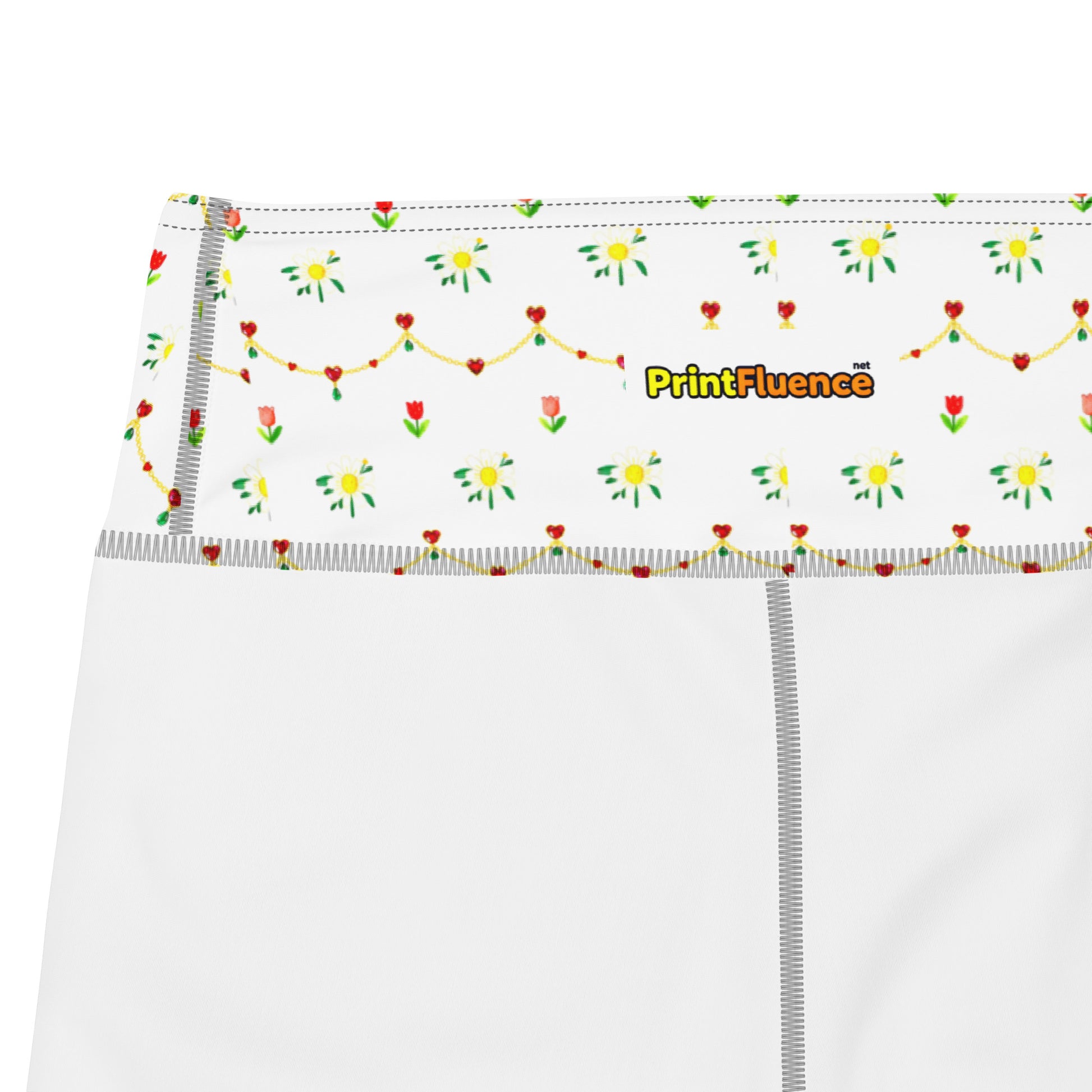 Yoga Leggings - Elegant Floral Ribbon Yoga Leggings – Luxury Activewear for Unique Women by printfluence.net
