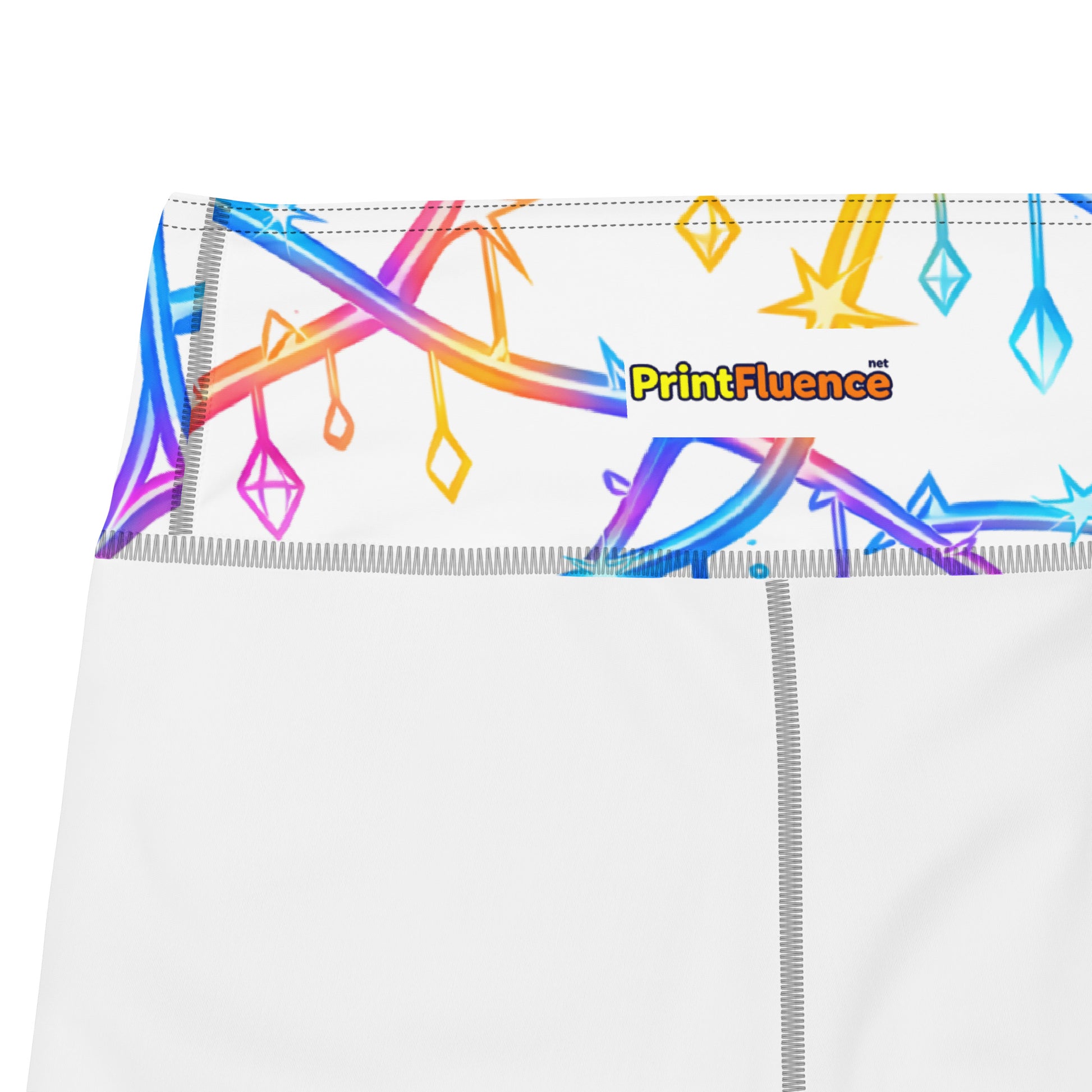 Yoga Leggings - Celestial Glow: Rainbow Crystal Path Yoga Leggings ✨🌈 by printfluence.net