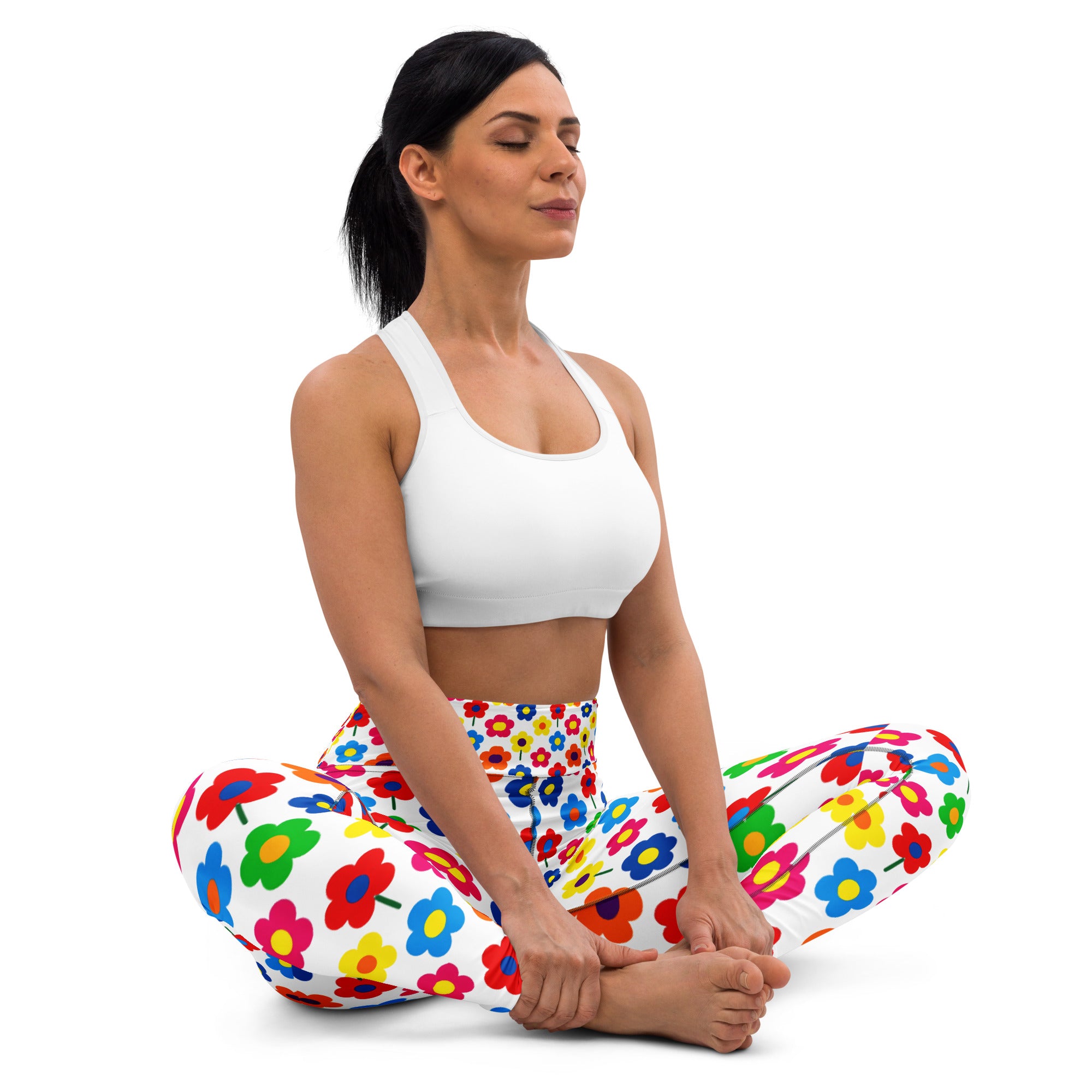 Yoga Leggings - Spaced Bloom Magic Leggings – Mind-Captivating Floral Art by printfluence.net