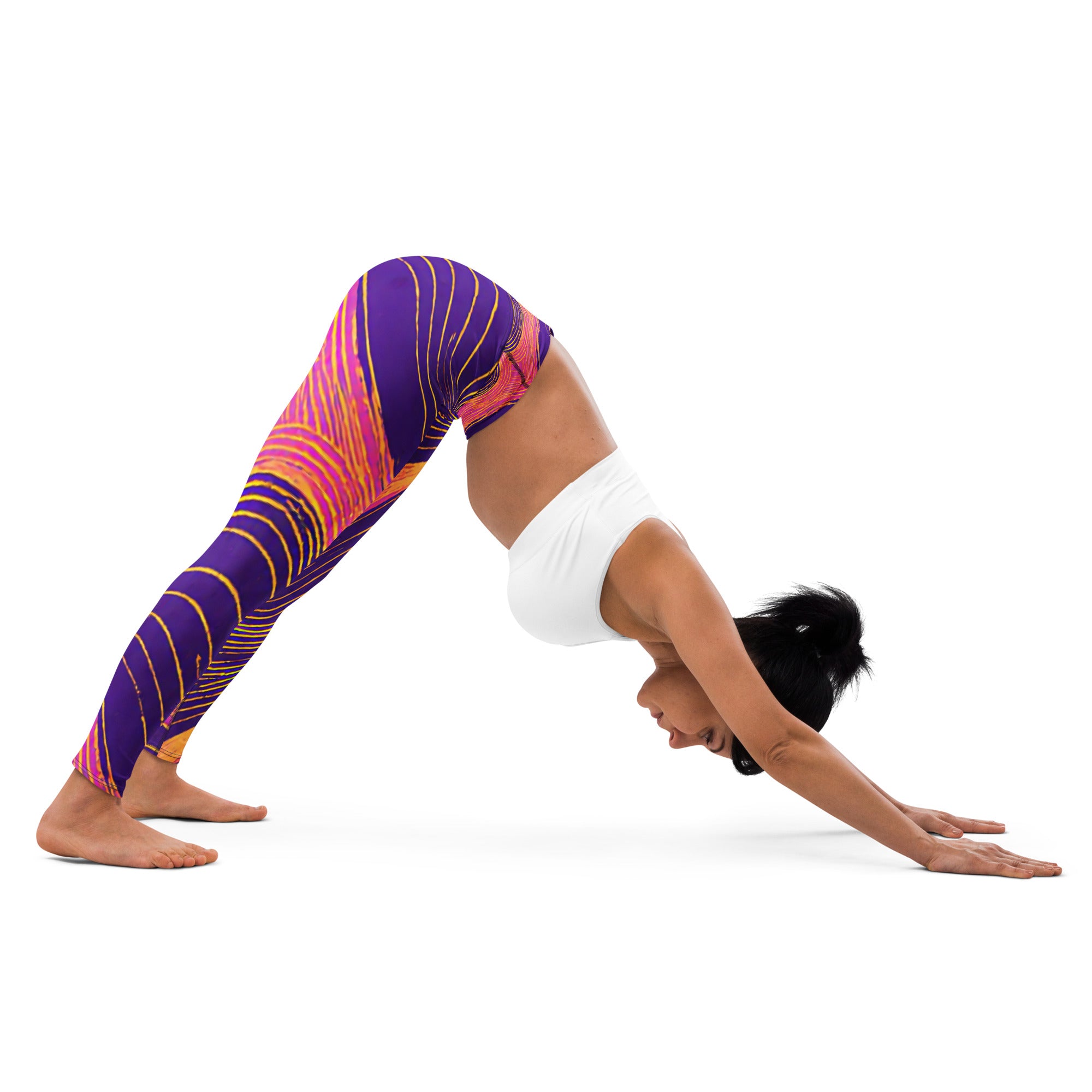 Yoga Leggings - Neon Wave Majesty Leggings – For Bold Elite Achievers by printfluence.net