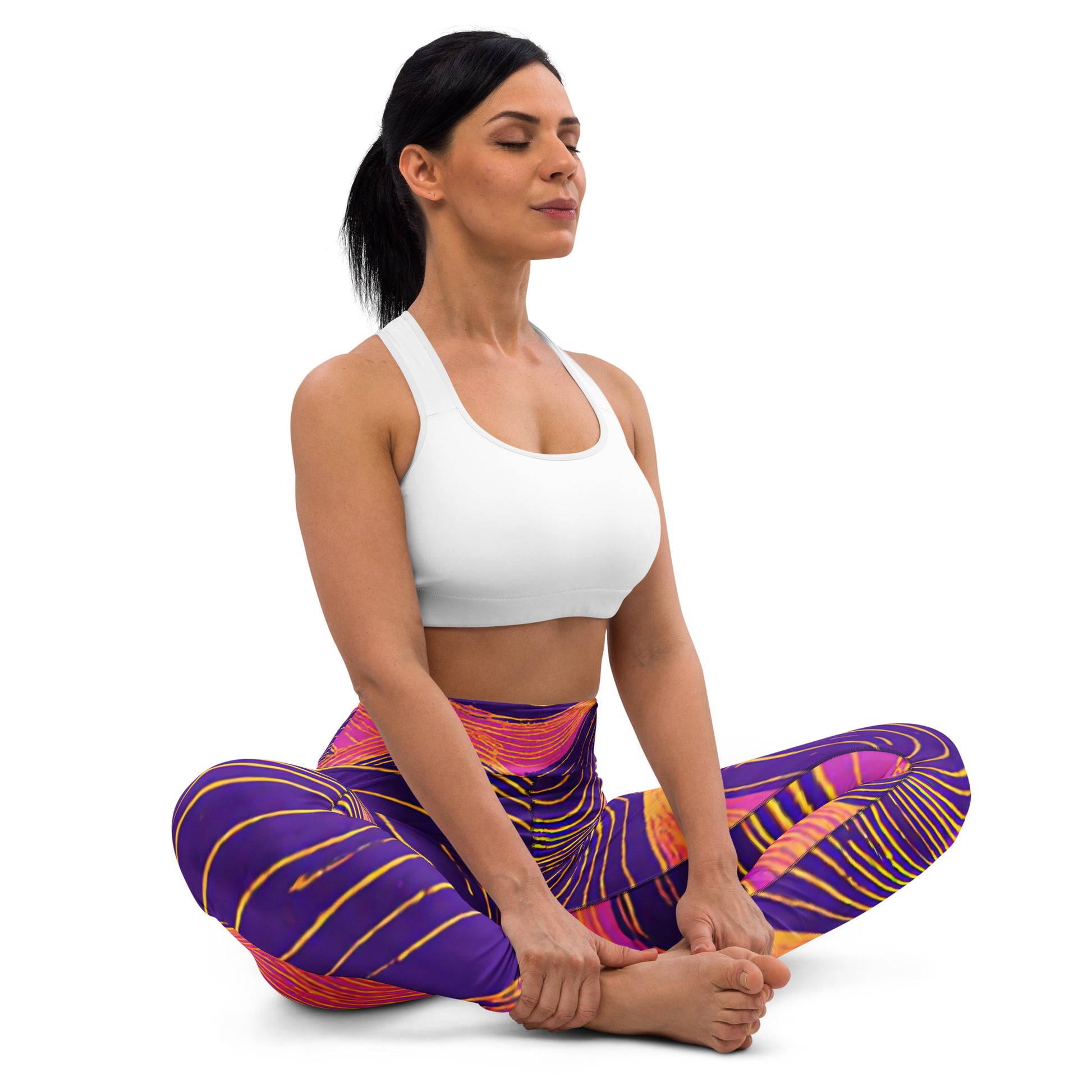 Yoga Leggings - Neon Wave Majesty Leggings – For Bold Elite Achievers by printfluence.net
