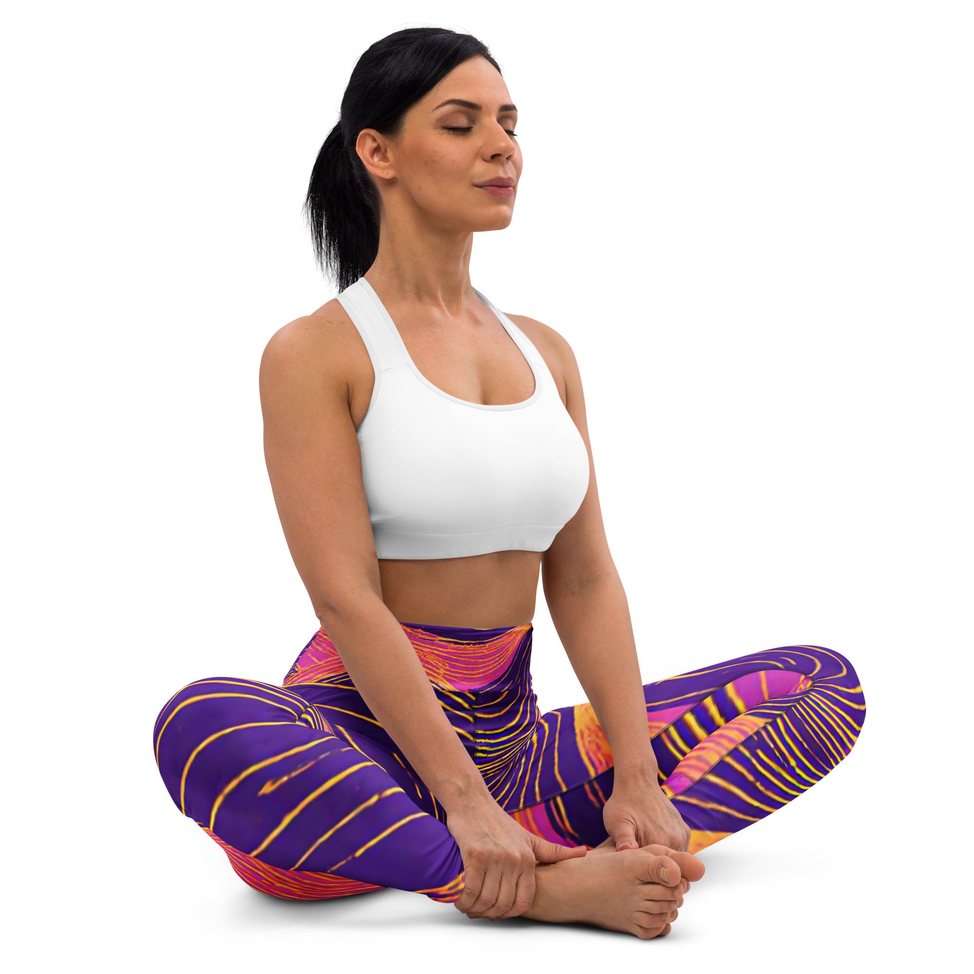 Yoga Leggings - Neon Wave Majesty Leggings – For Bold Elite Achievers by printfluence.net