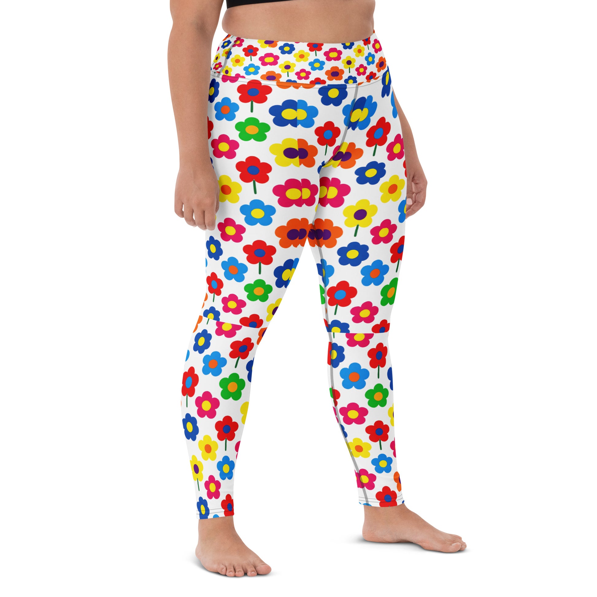 Yoga Leggings - Spaced Bloom Magic Leggings – Mind-Captivating Floral Art by printfluence.net