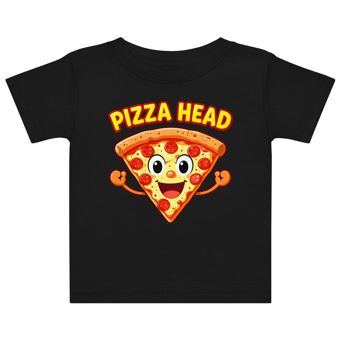 Baby jersey t-shirt - Pizza Head Baby Jersey T-Shirt – Cute Luxury Design for Little Trendsetters by printfluence.net