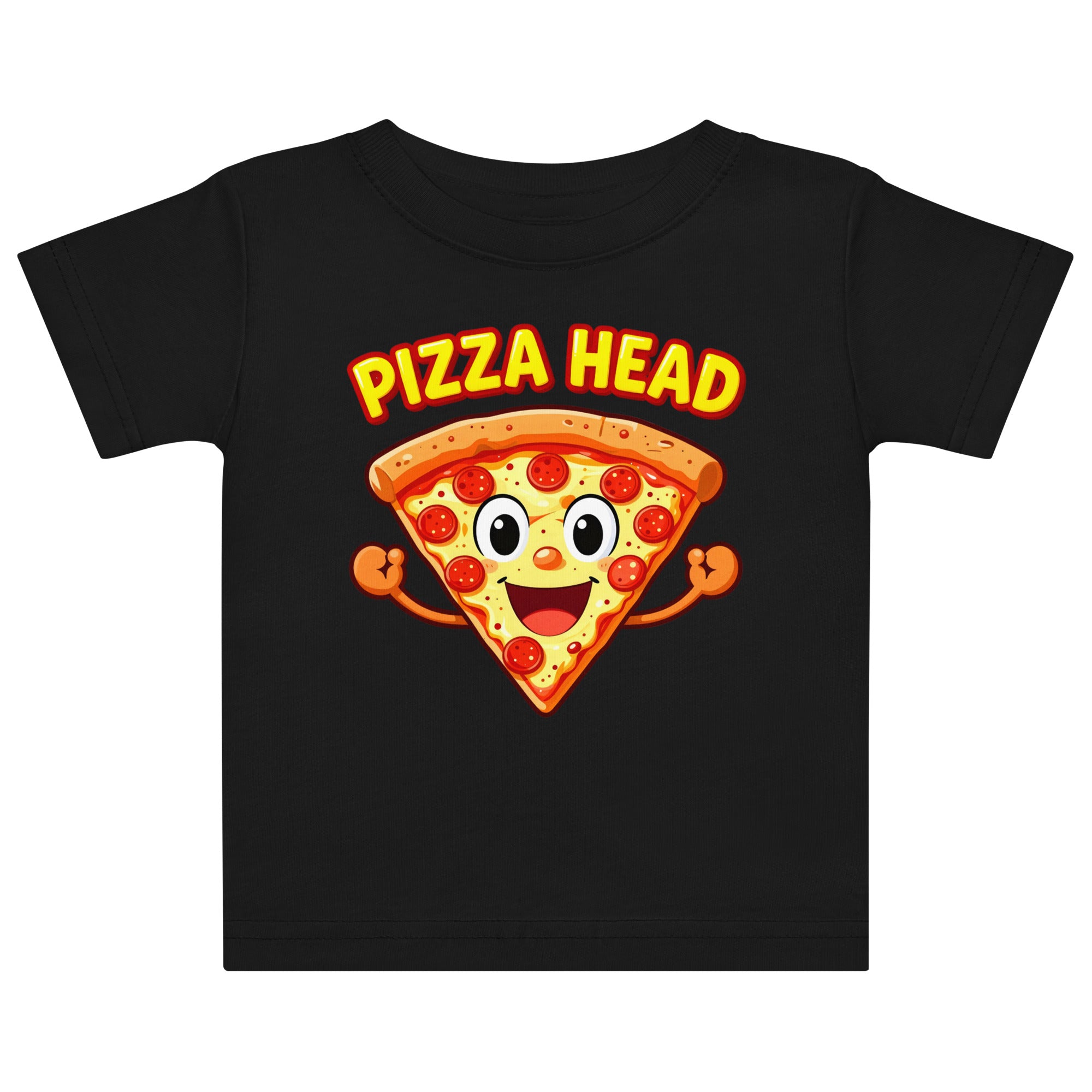 Baby jersey t-shirt - Pizza Head Baby Jersey T-Shirt – Cute Luxury Design for Little Trendsetters by printfluence.net