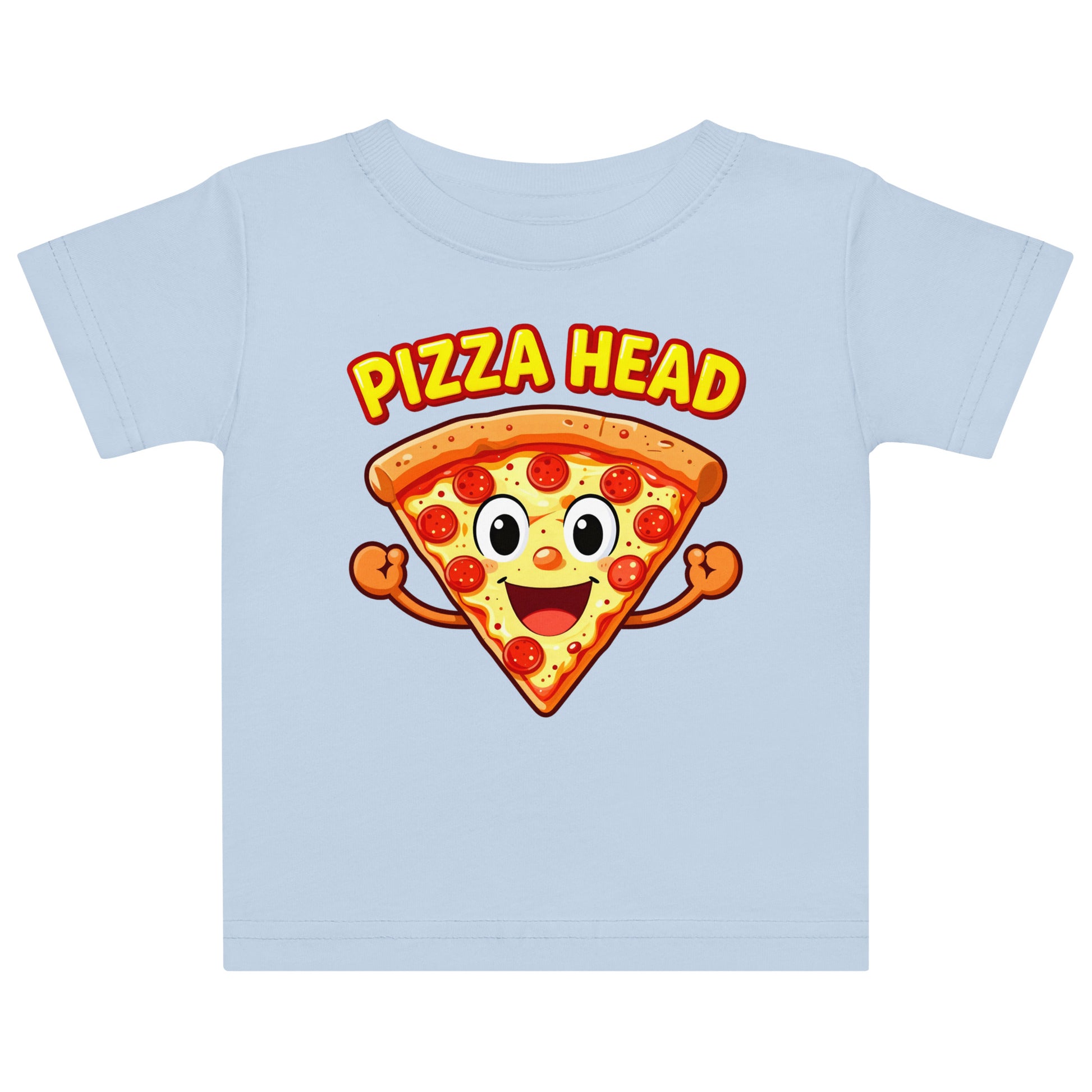 Baby jersey t-shirt - Pizza Head Baby Jersey T-Shirt – Cute Luxury Design for Little Trendsetters by printfluence.net