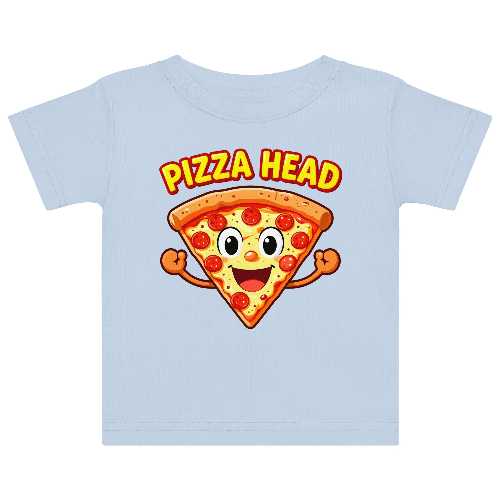 Baby jersey t-shirt - Pizza Head Baby Jersey T-Shirt – Cute Luxury Design for Little Trendsetters by printfluence.net