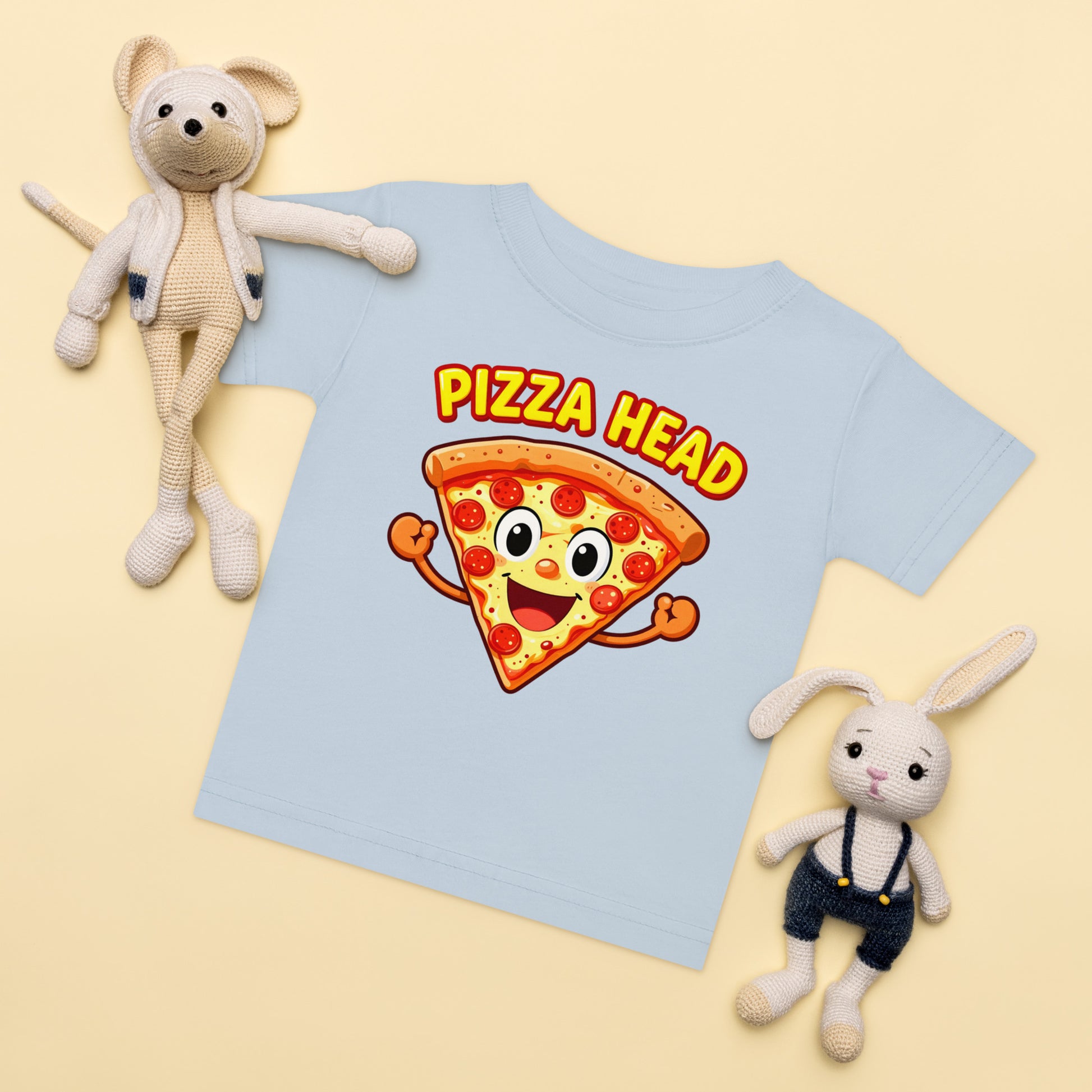 Baby jersey t-shirt - Pizza Head Baby Jersey T-Shirt – Cute Luxury Design for Little Trendsetters by printfluence.net