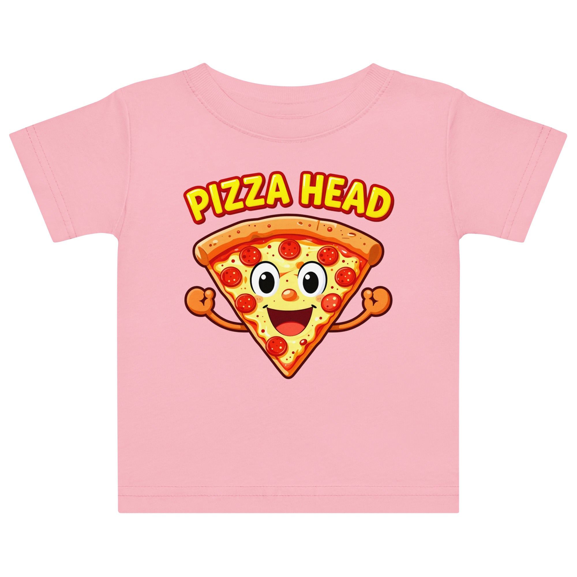 Baby jersey t-shirt - Pizza Head Baby Jersey T-Shirt – Cute Luxury Design for Little Trendsetters by printfluence.net