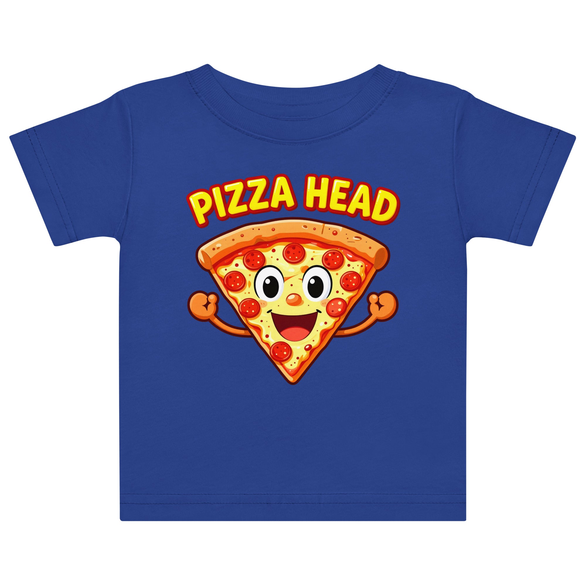 Baby jersey t-shirt - Pizza Head Baby Jersey T-Shirt – Cute Luxury Design for Little Trendsetters by printfluence.net