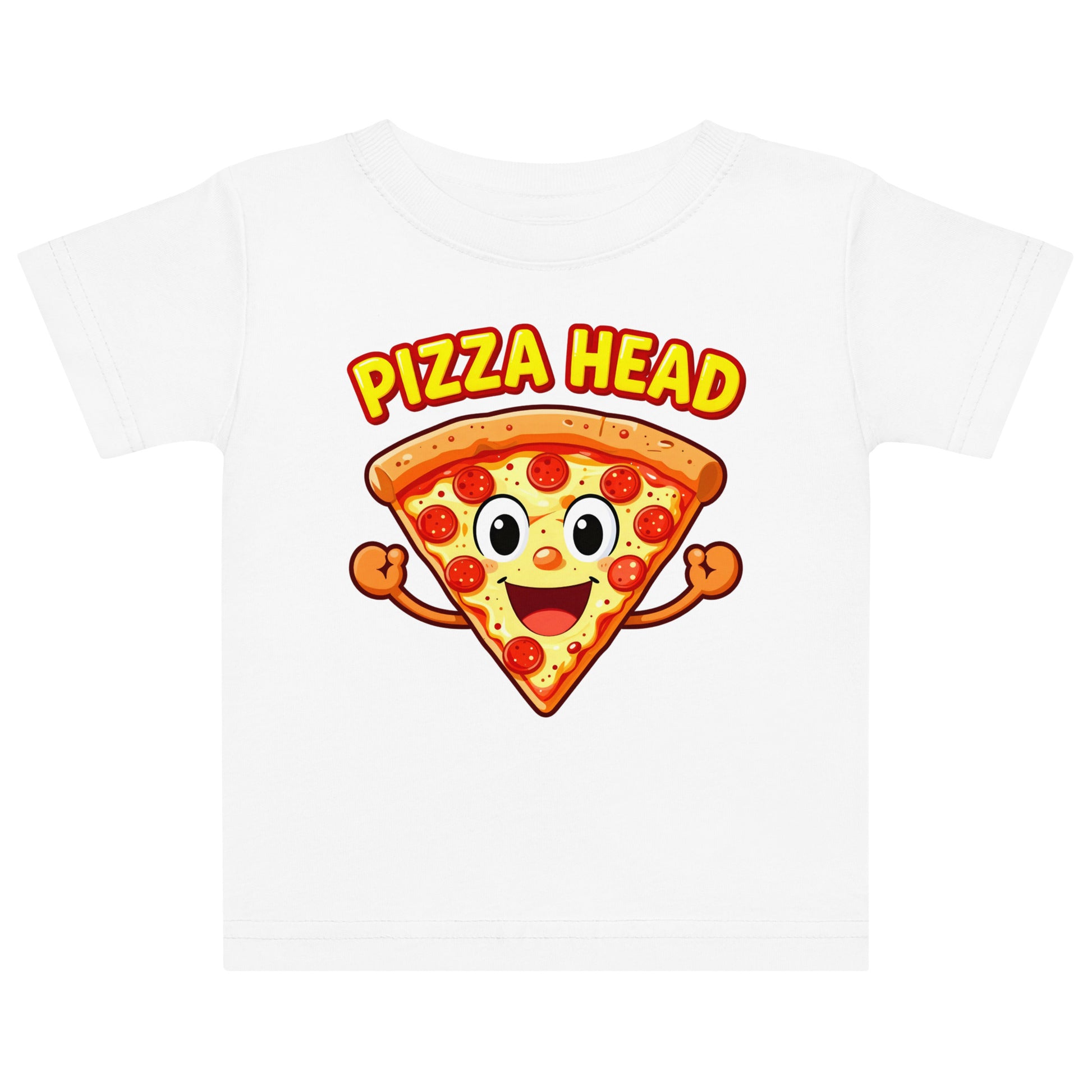 Baby jersey t-shirt - Pizza Head Baby Jersey T-Shirt – Cute Luxury Design for Little Trendsetters by printfluence.net