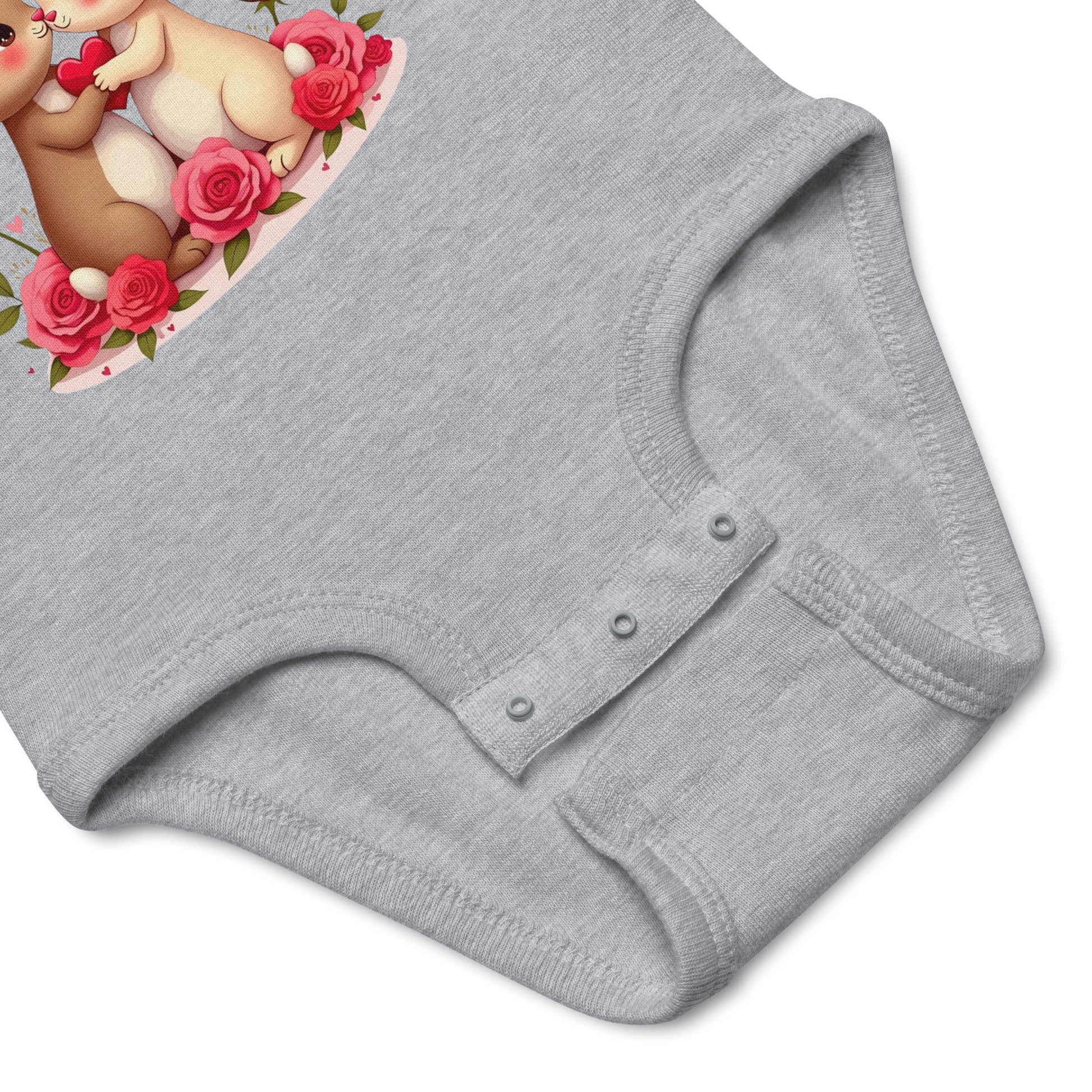 Infant bodysuit - Bunny Love Infant Bodysuit – Adorable Facing Rabbits & Hearts Baby Onesie by printfluence.net