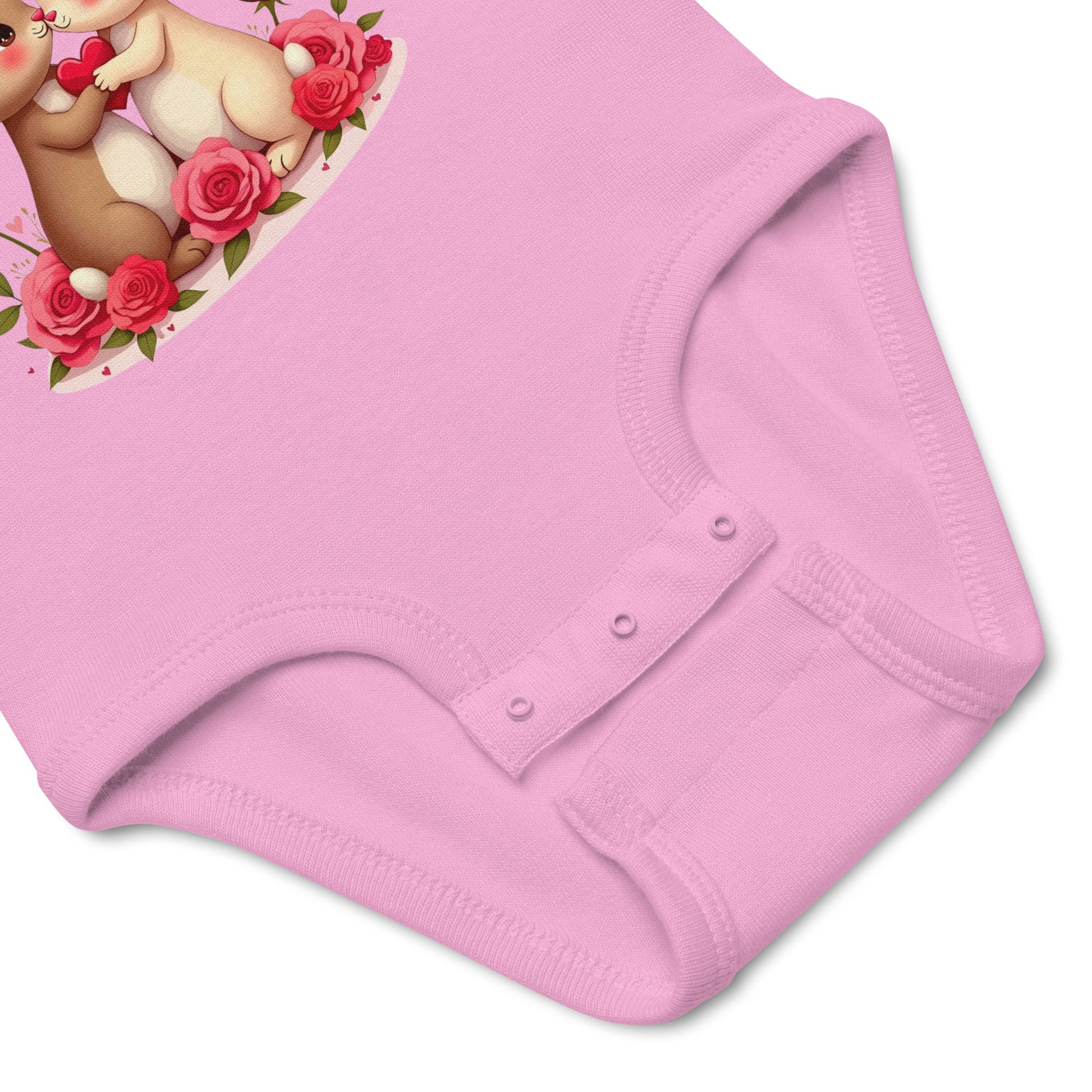 Infant bodysuit - Bunny Love Infant Bodysuit – Adorable Facing Rabbits & Hearts Baby Onesie by printfluence.net
