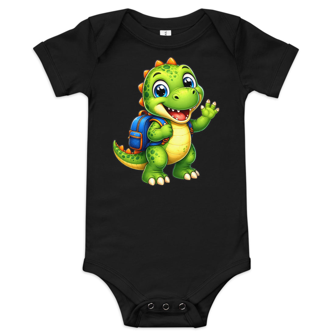 Baby short sleeve one piece - Cute Little Dino Back to School Baby One-Piece – Cute Dinosaur Infanct Bodysuit by printfluence.net