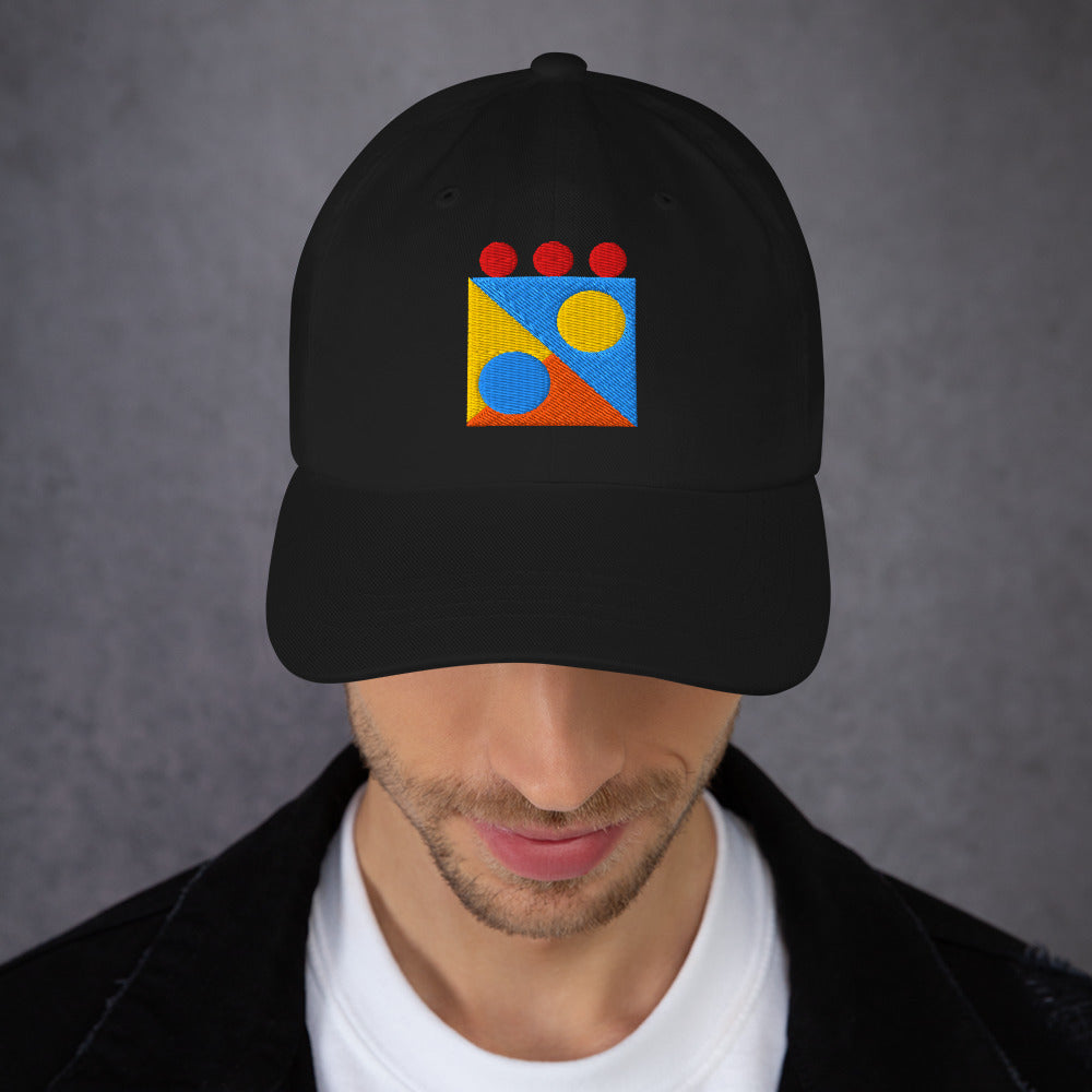Dad hat - Color Pop Geometry Hat – Bold Modern Circles & Shapes. by printfluence.net