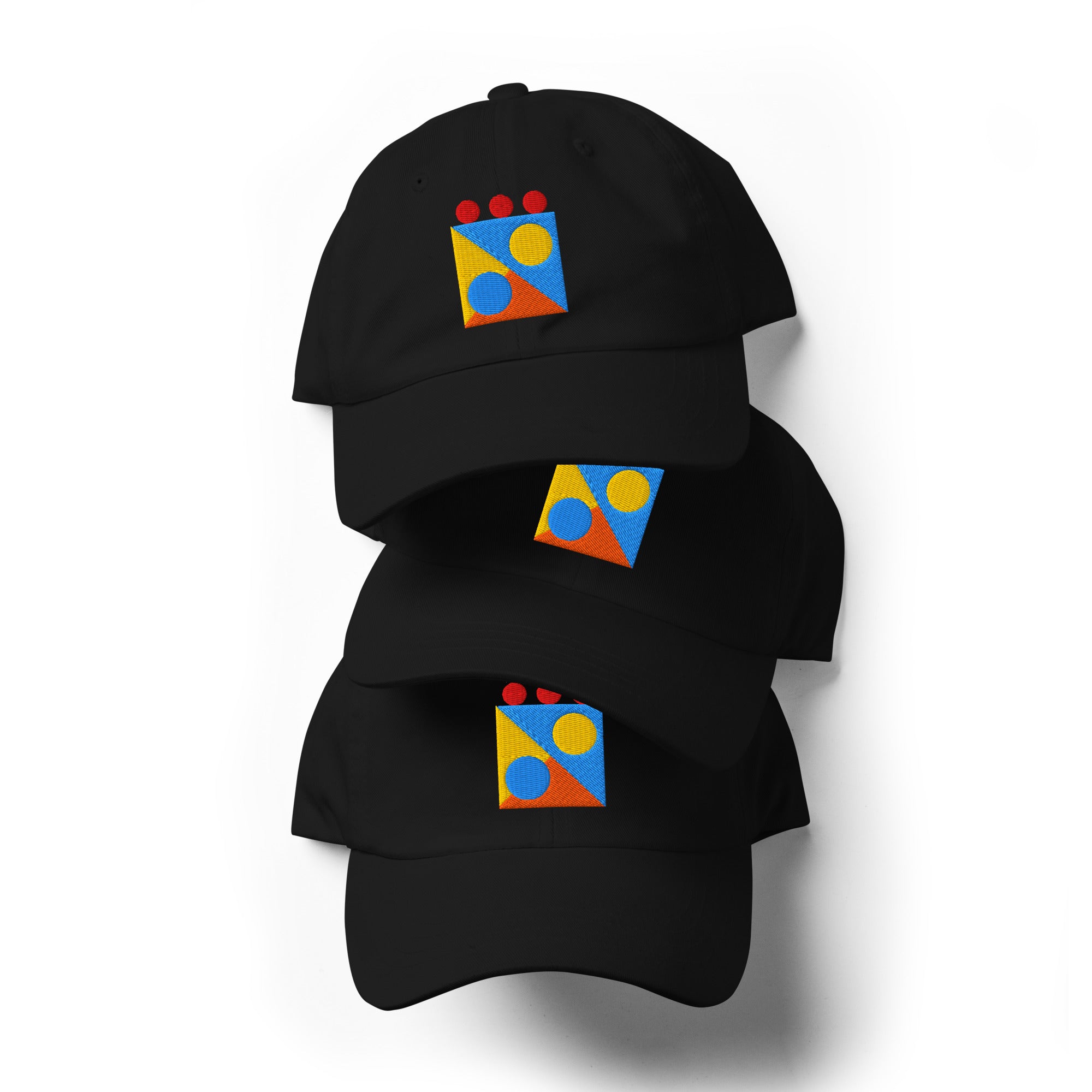 Dad hat - Color Pop Geometry Hat – Bold Modern Circles & Shapes. by printfluence.net