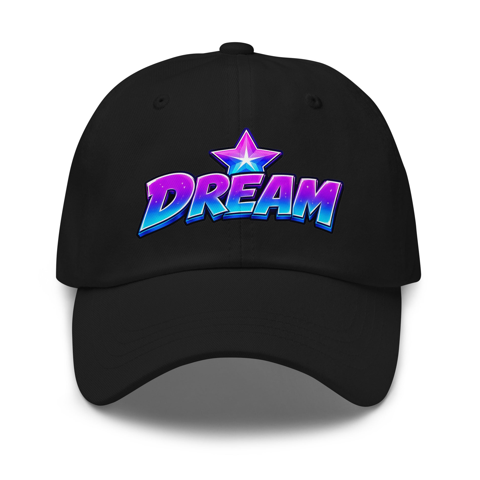 Dad hat - Cosmic Shimmering Star Dream - Premium Neon Purple Graphic Design by printfluence.net