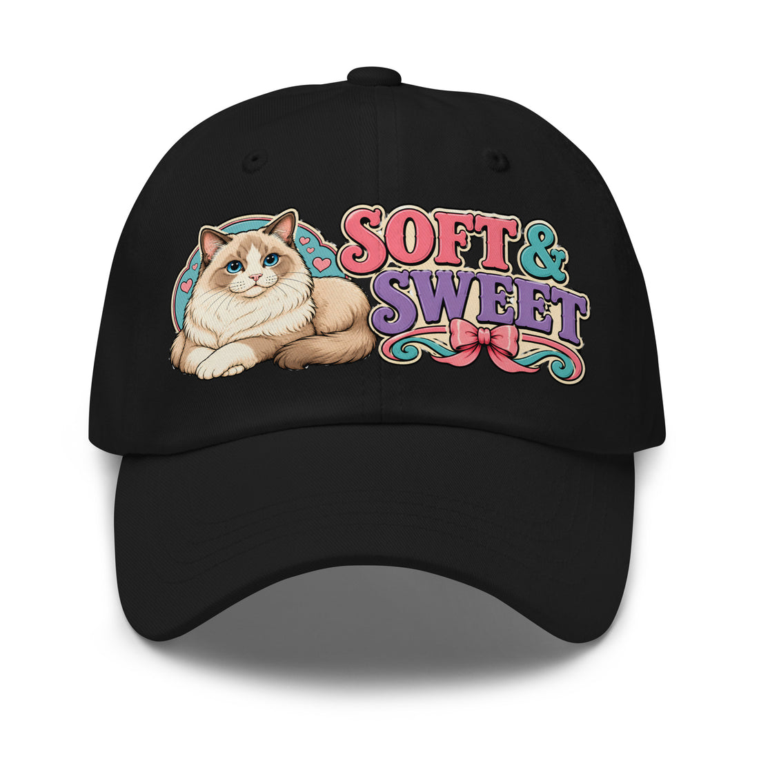 Soft and Sweet Fluffy Ragdoll Cat | Classic Dad Hat for Cat Lovers by printfluence.net
