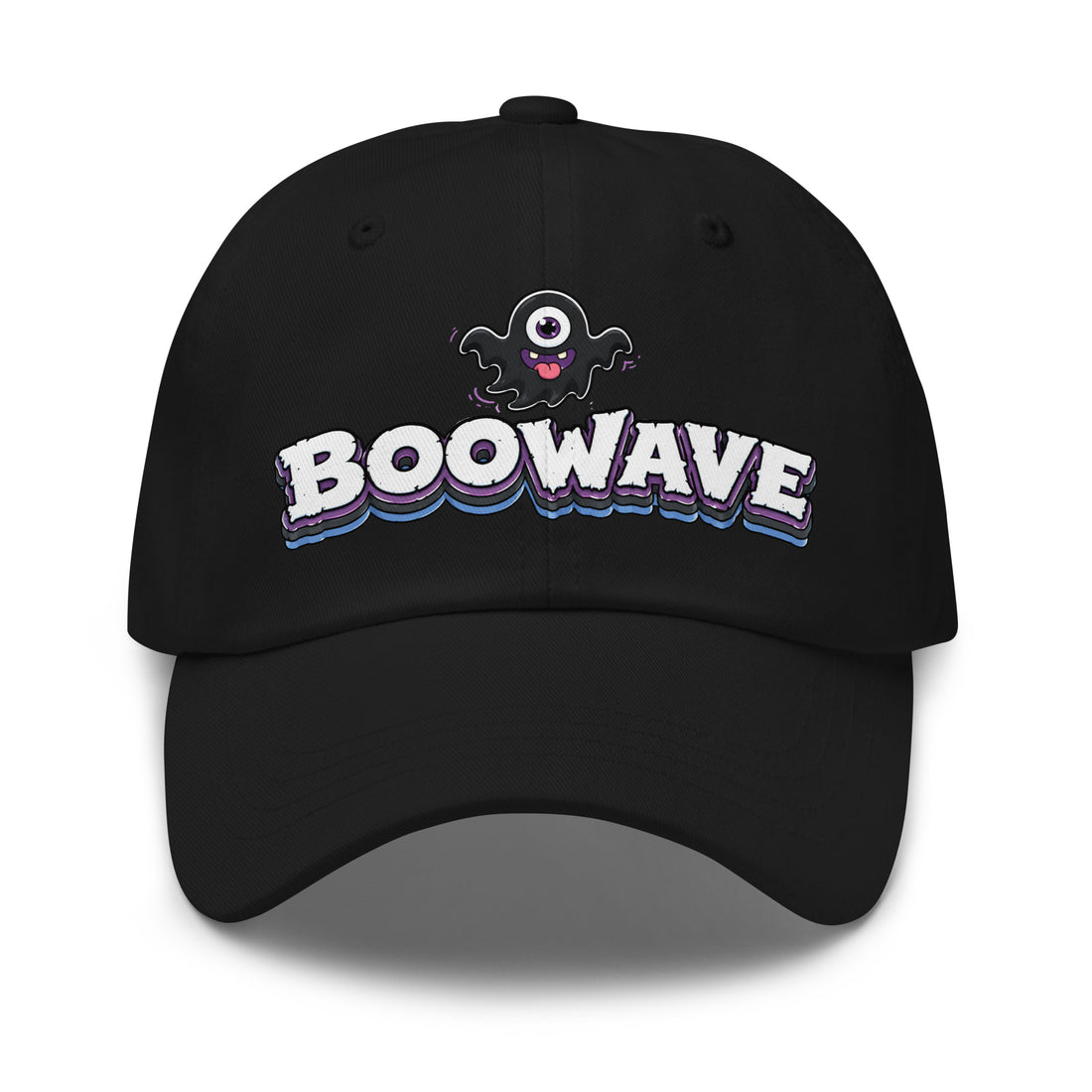 Boowave Cute Horror Mystery Embroidered Dad Hat by printfluence.net