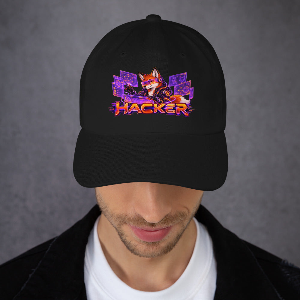 Cyberpunk Animals Lovers | Classic Dad Hat — HACKER by printfluence