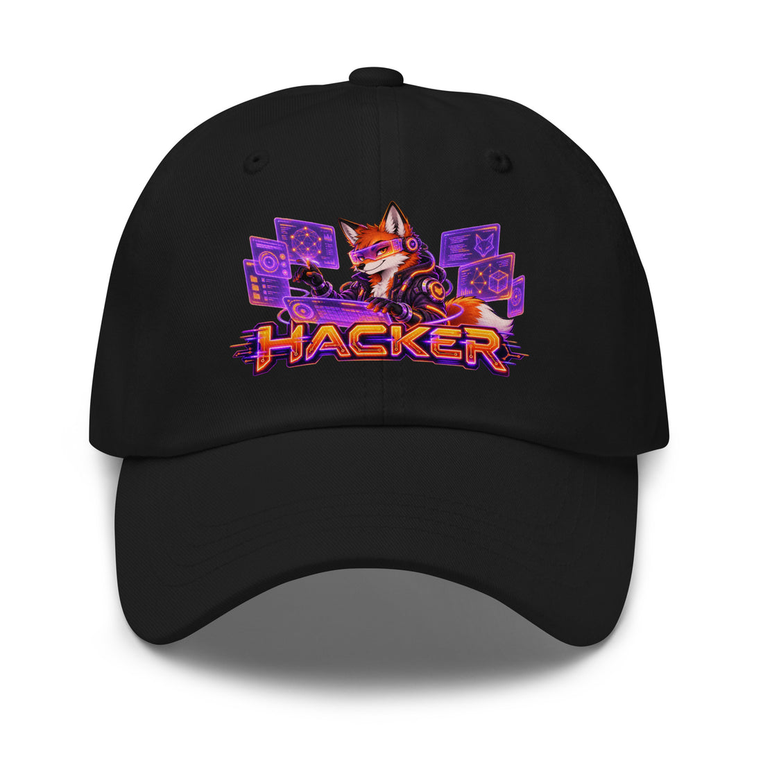 Cyberpunk Animals Lovers | Classic Dad Hat — HACKER by printfluence