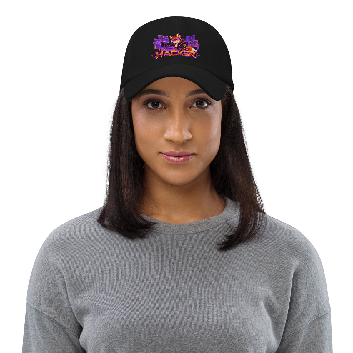 Cyberpunk Animals Lovers | Classic Dad Hat — HACKER by printfluence