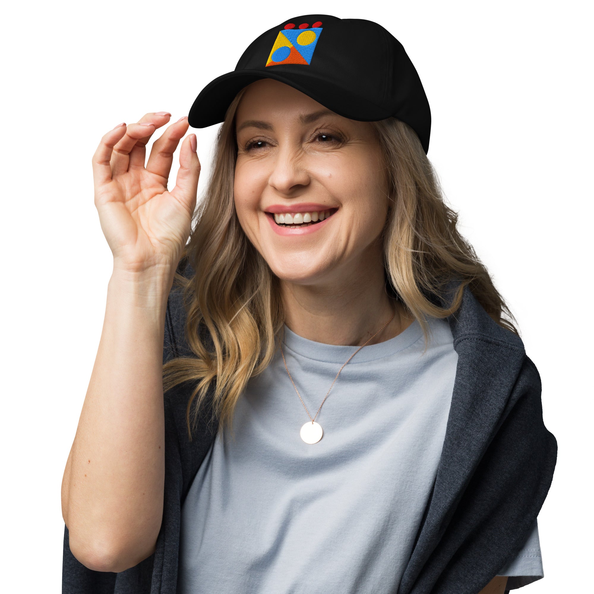 Dad hat - Color Pop Geometry Hat – Bold Modern Circles & Shapes. by printfluence.net