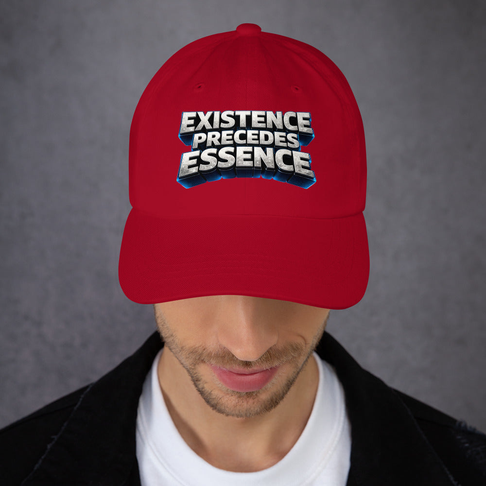 Dad hat - Existence Precedes Essence Dad Hat – Minimalist Philosophy Quote Cap by printfluence.net