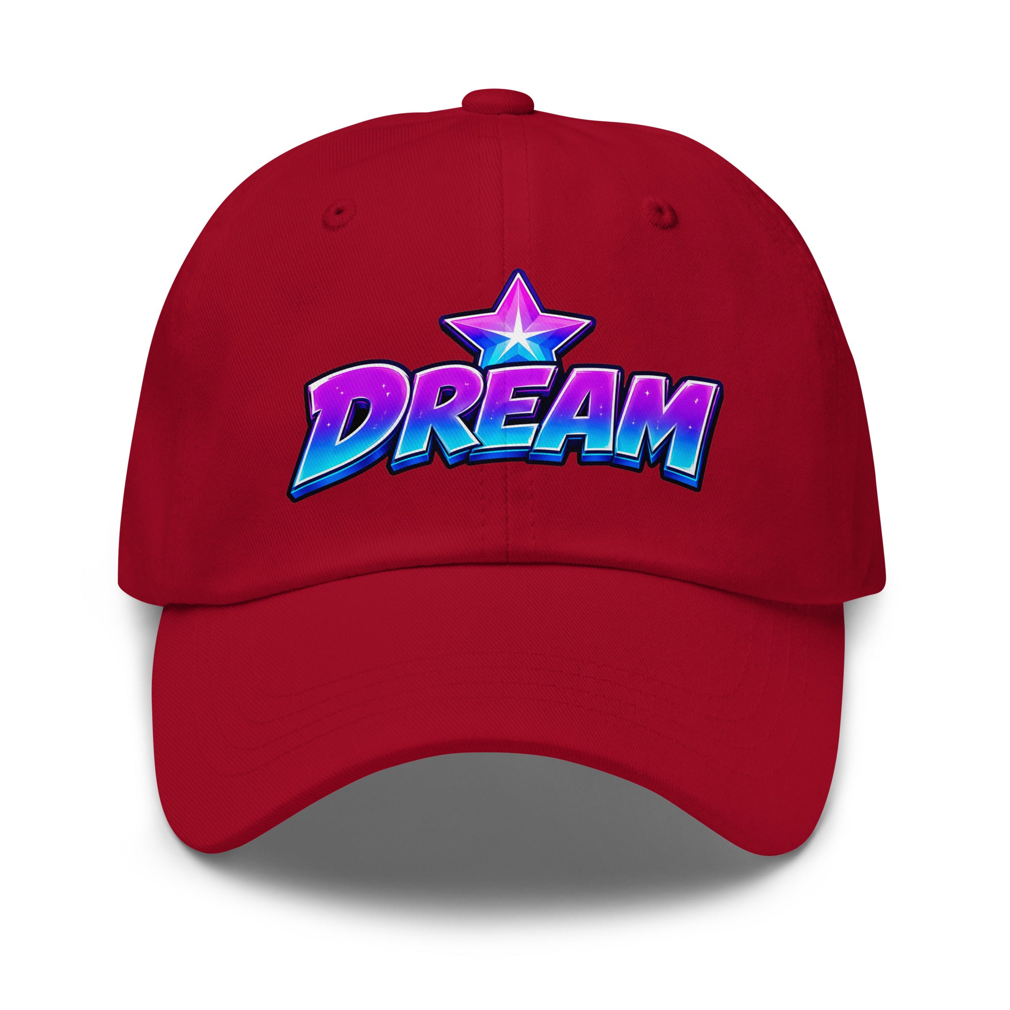 Dad hat - Cosmic Shimmering Star Dream - Premium Neon Purple Graphic Design by printfluence.net