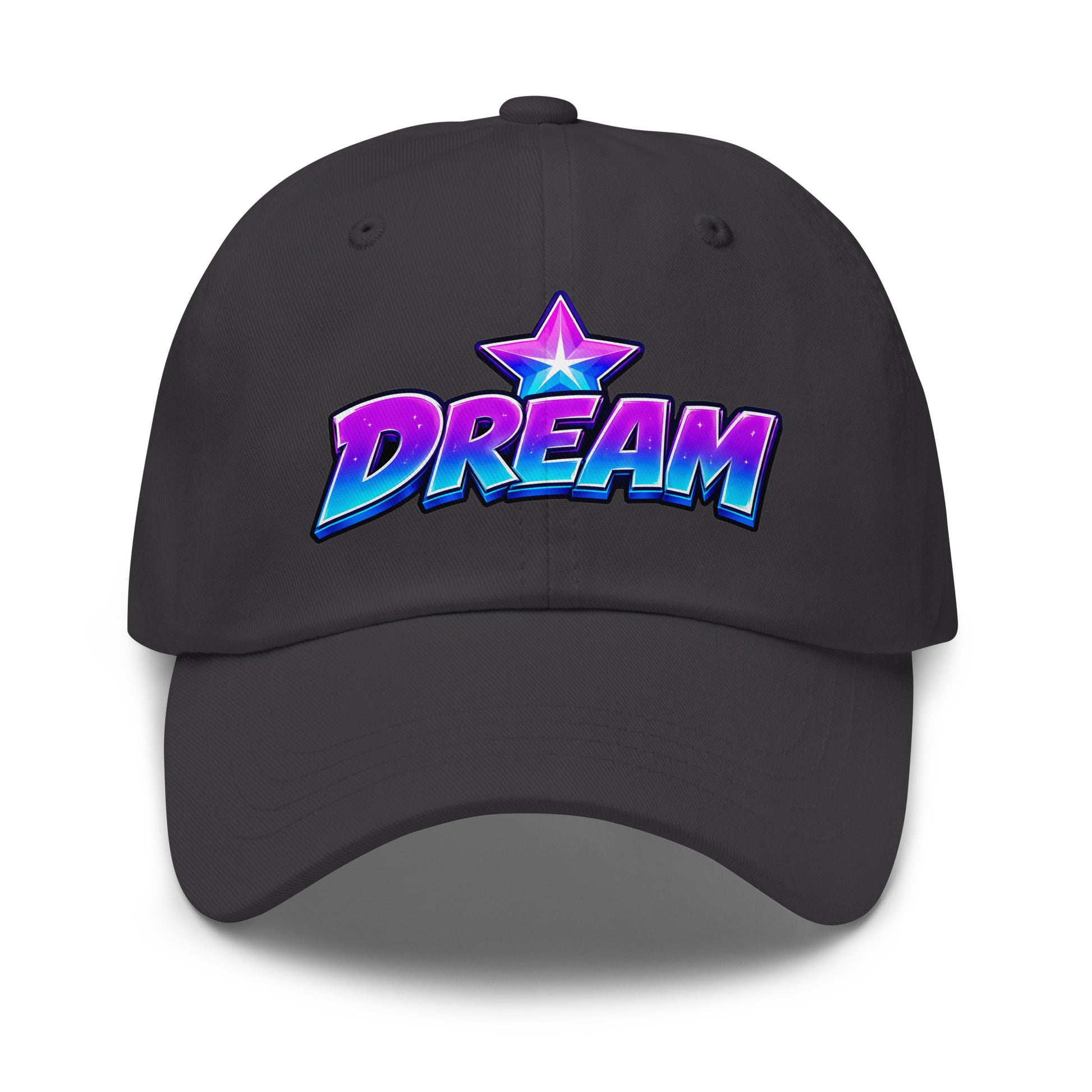 Dad hat - Cosmic Shimmering Star Dream - Premium Neon Purple Graphic Design by printfluence.net