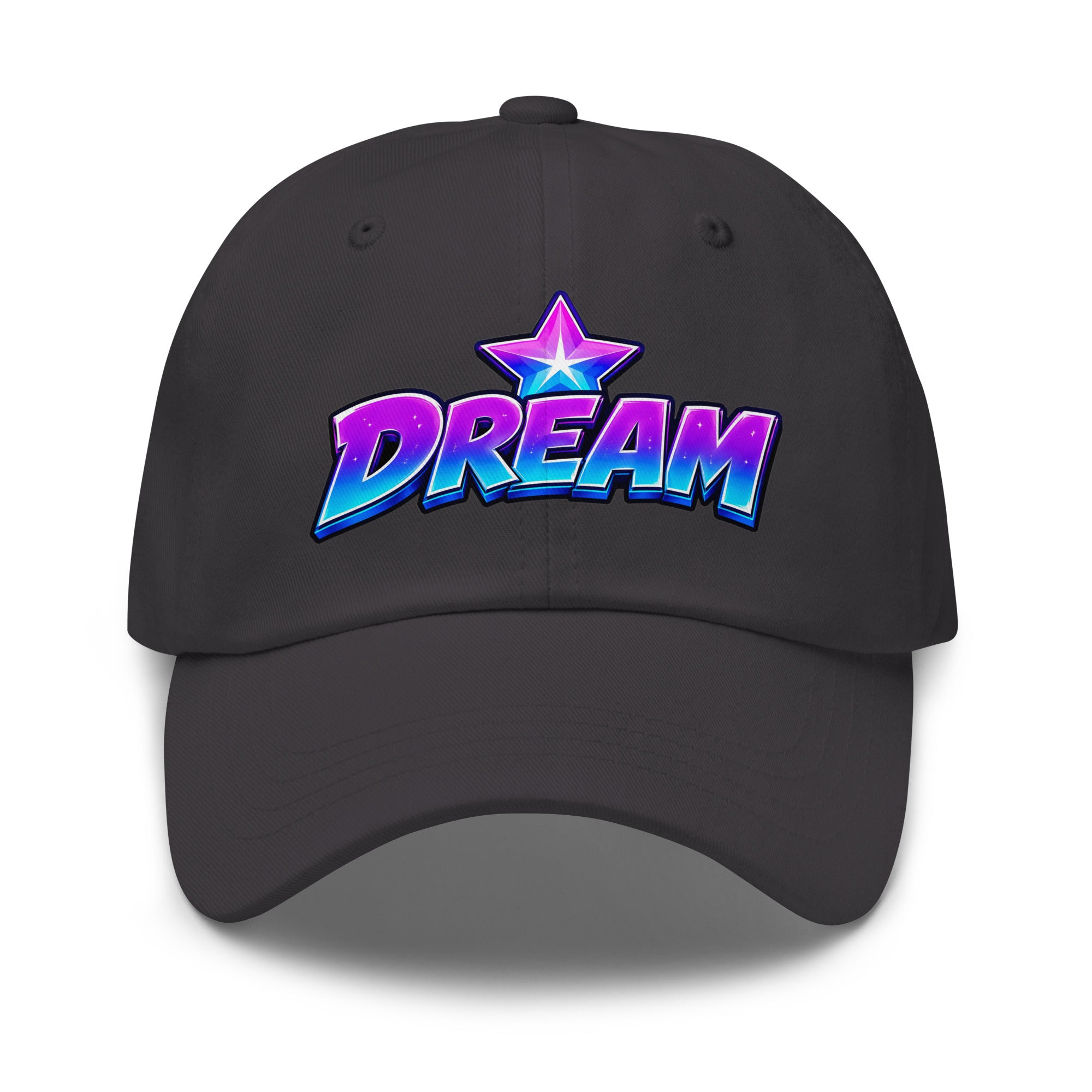 Dad hat - Cosmic Shimmering Star Dream - Premium Neon Purple Graphic Design by printfluence.net
