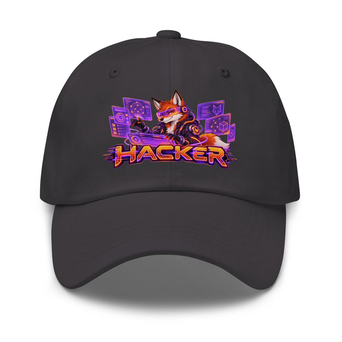 Cyberpunk Animals Lovers | Classic Dad Hat — HACKER by printfluence