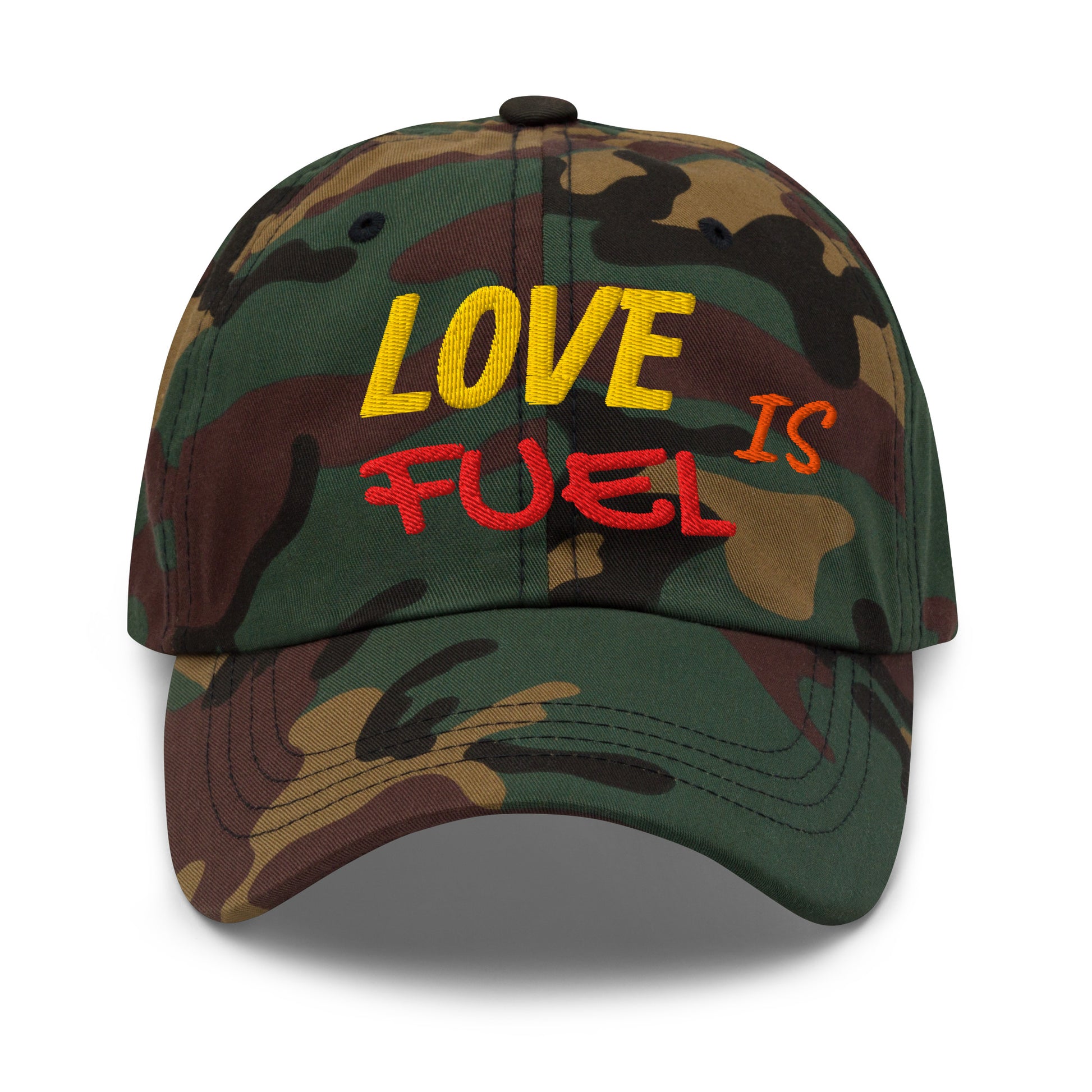 Dad hat - LOVE IS FUEL – Classic Dad Hat for Elite Achievers & Visionaries by printfluence.net