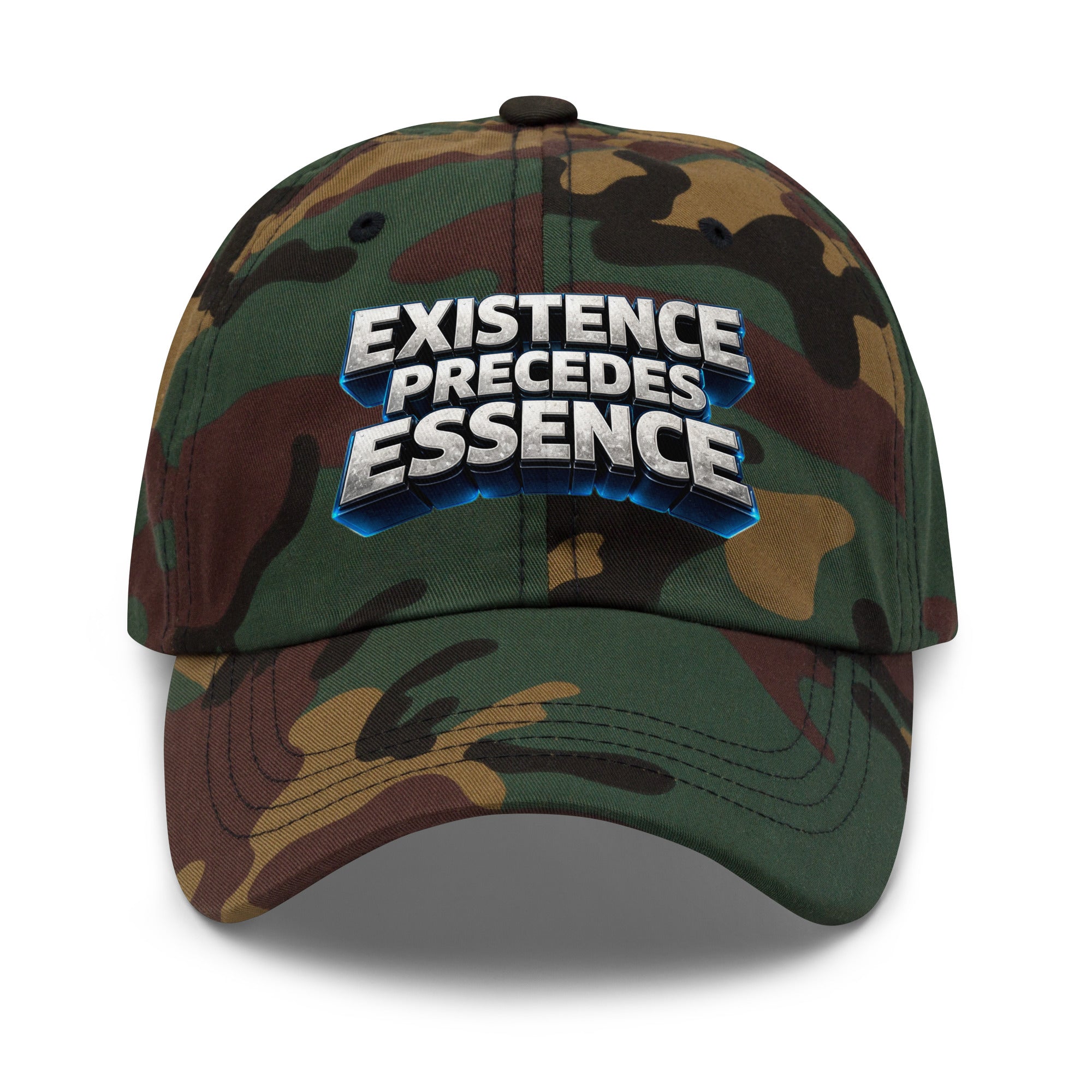 Dad hat - Existence Precedes Essence Dad Hat – Minimalist Philosophy Quote Cap by printfluence.net