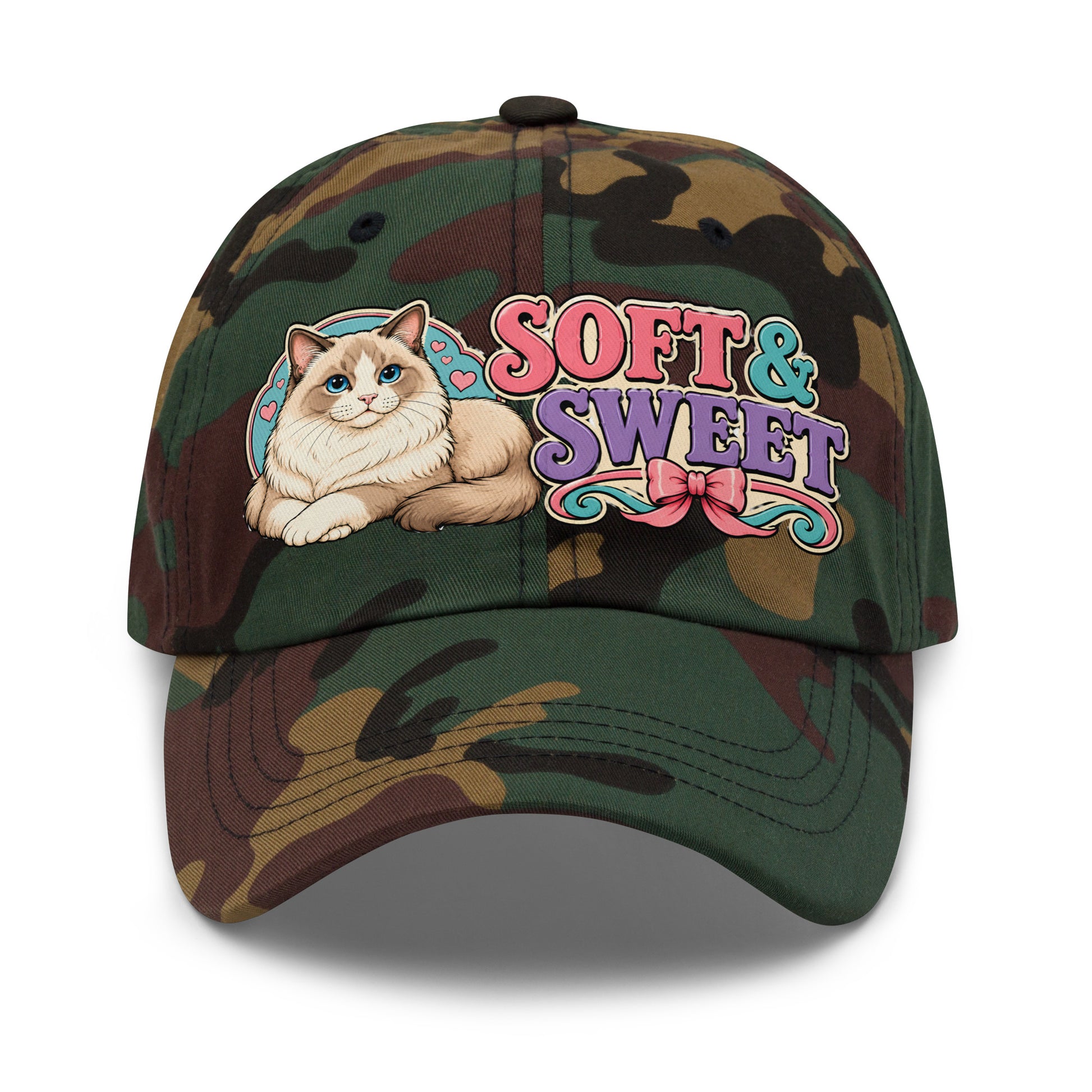 Soft and Sweet Fluffy Ragdoll Cat | Classic Dad Hat for Cat Lovers by printfluence.net
