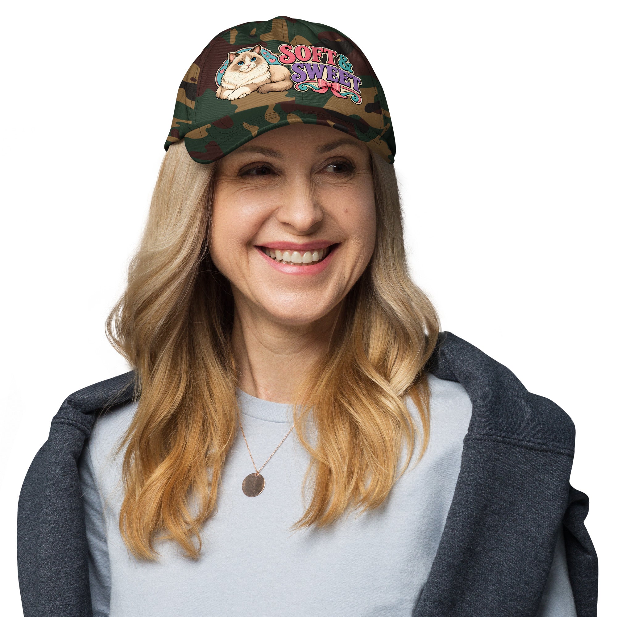 Soft and Sweet Fluffy Ragdoll Cat | Classic Dad Hat for Cat Lovers by printfluence.net
