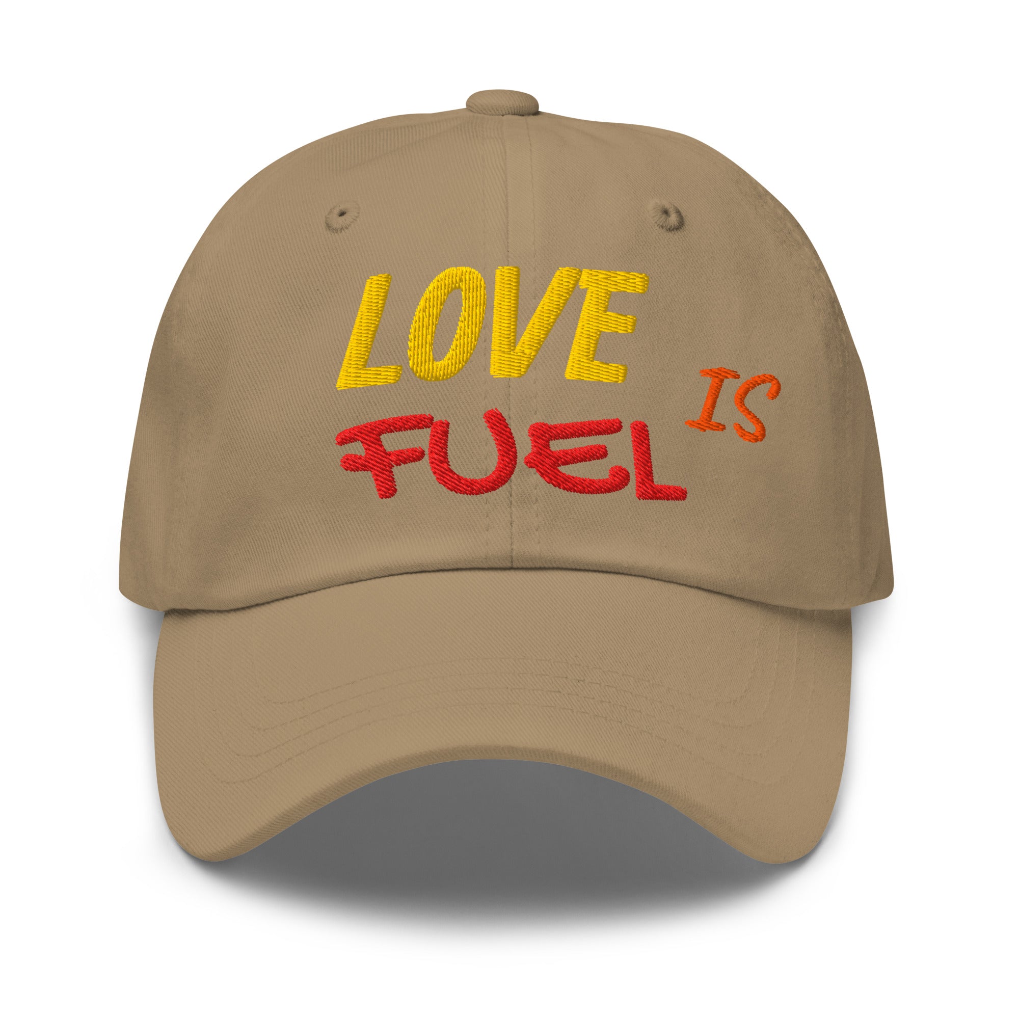 Dad hat - LOVE IS FUEL – Classic Dad Hat for Elite Achievers & Visionaries by printfluence.net