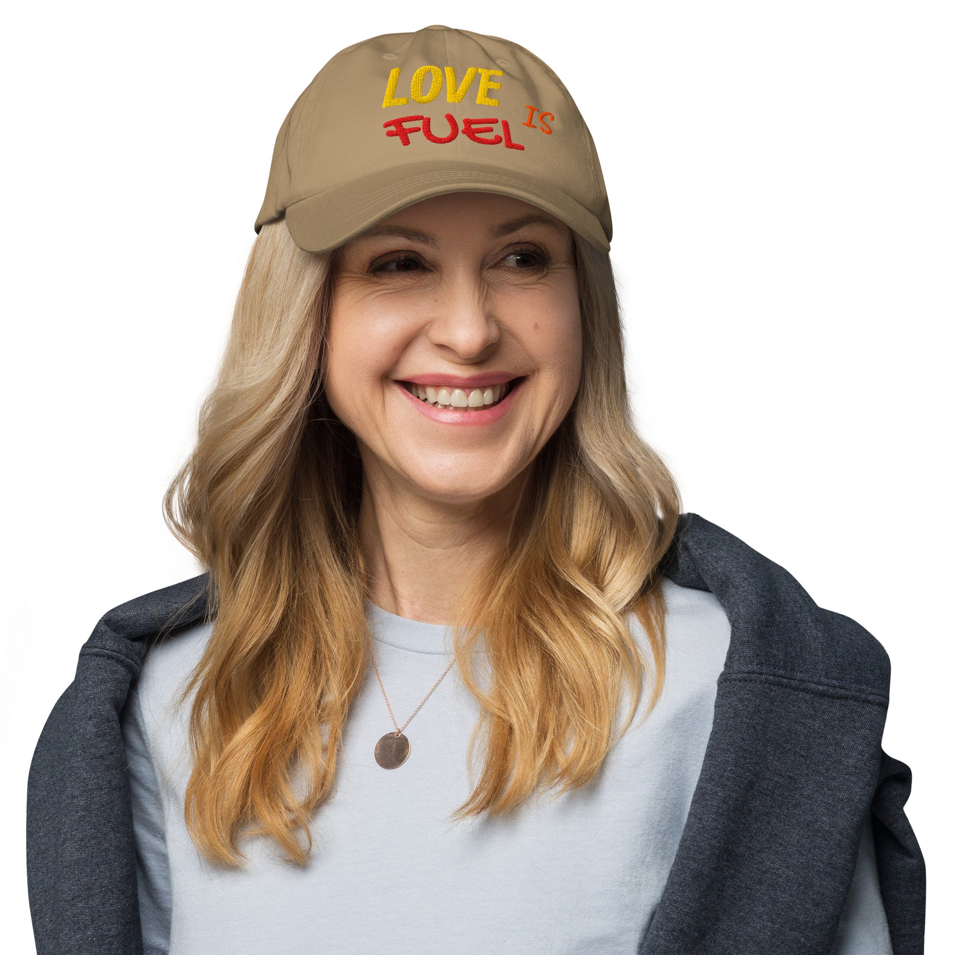 Dad hat - LOVE IS FUEL – Classic Dad Hat for Elite Achievers & Visionaries by printfluence.net