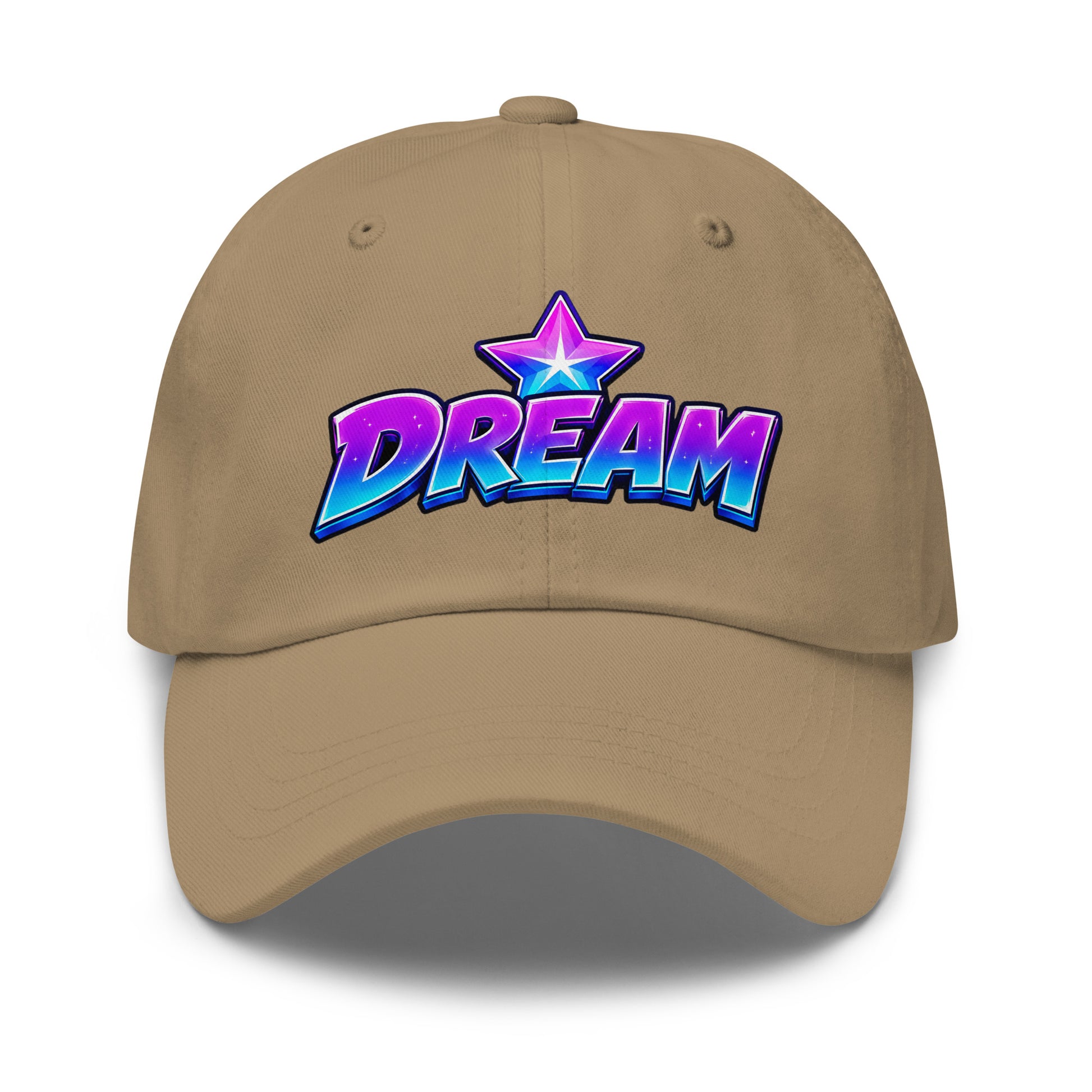 Dad hat - Cosmic Shimmering Star Dream - Premium Neon Purple Graphic Design by printfluence.net