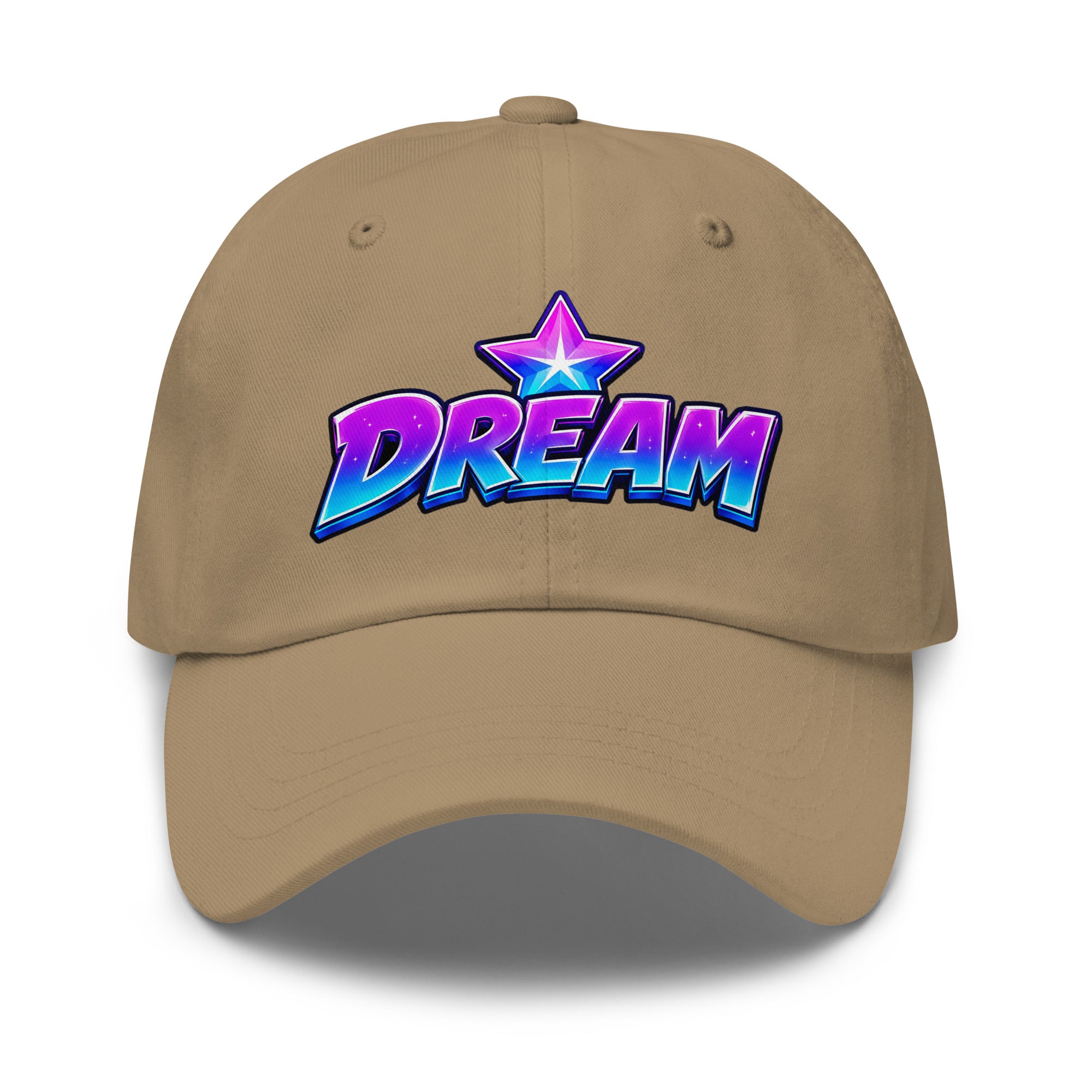 Dad hat - Cosmic Shimmering Star Dream - Premium Neon Purple Graphic Design by printfluence.net