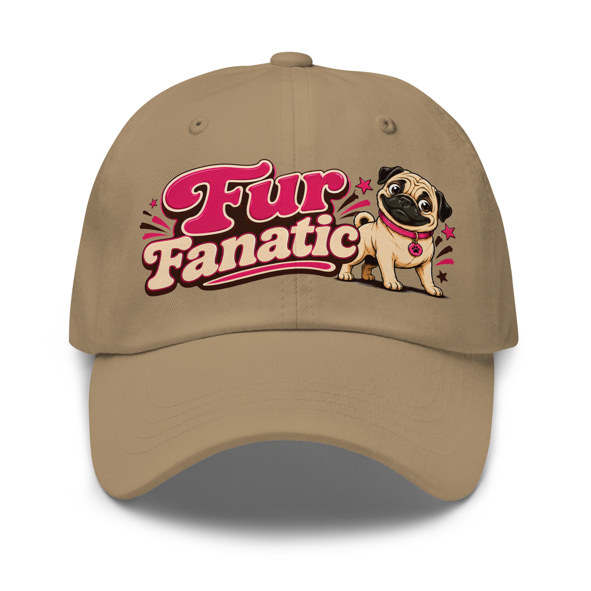 Pug Fur Fanatic Classic Dad Hat - Cute Dog Lover Embroidered Style Baseball Cap by printfluence.net