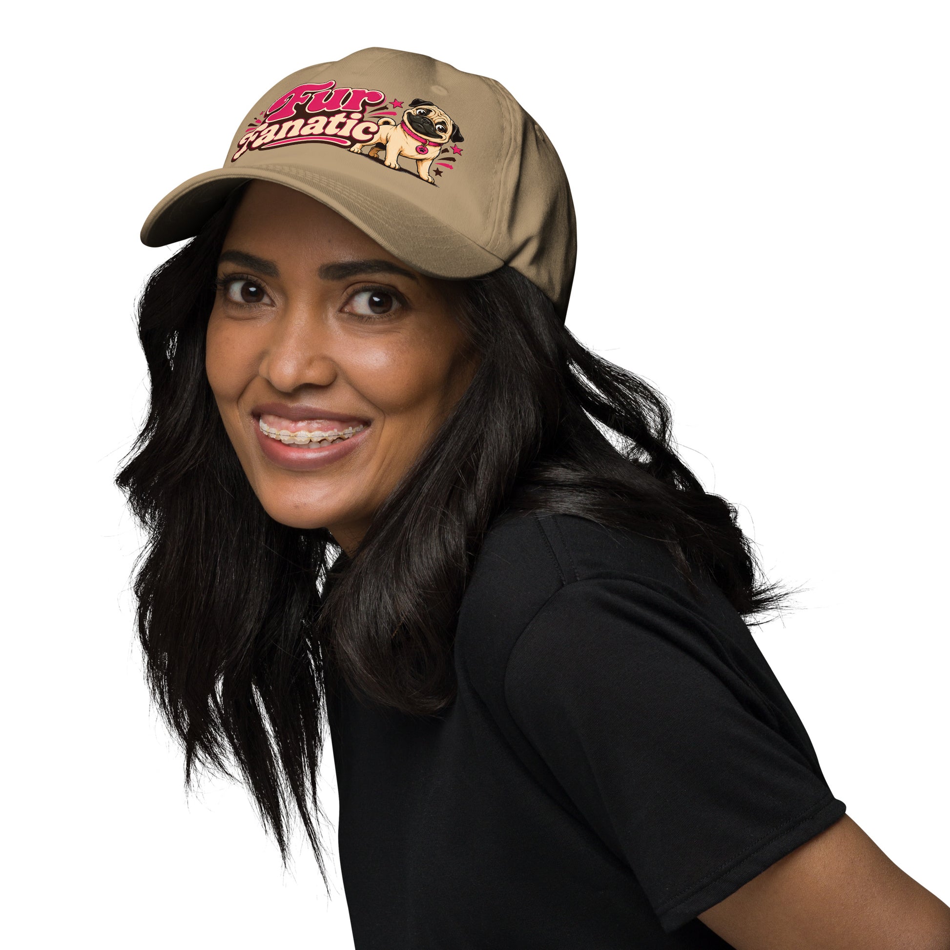Pug Fur Fanatic Classic Dad Hat - Cute Dog Lover Embroidered Style Baseball Cap by printfluence.net