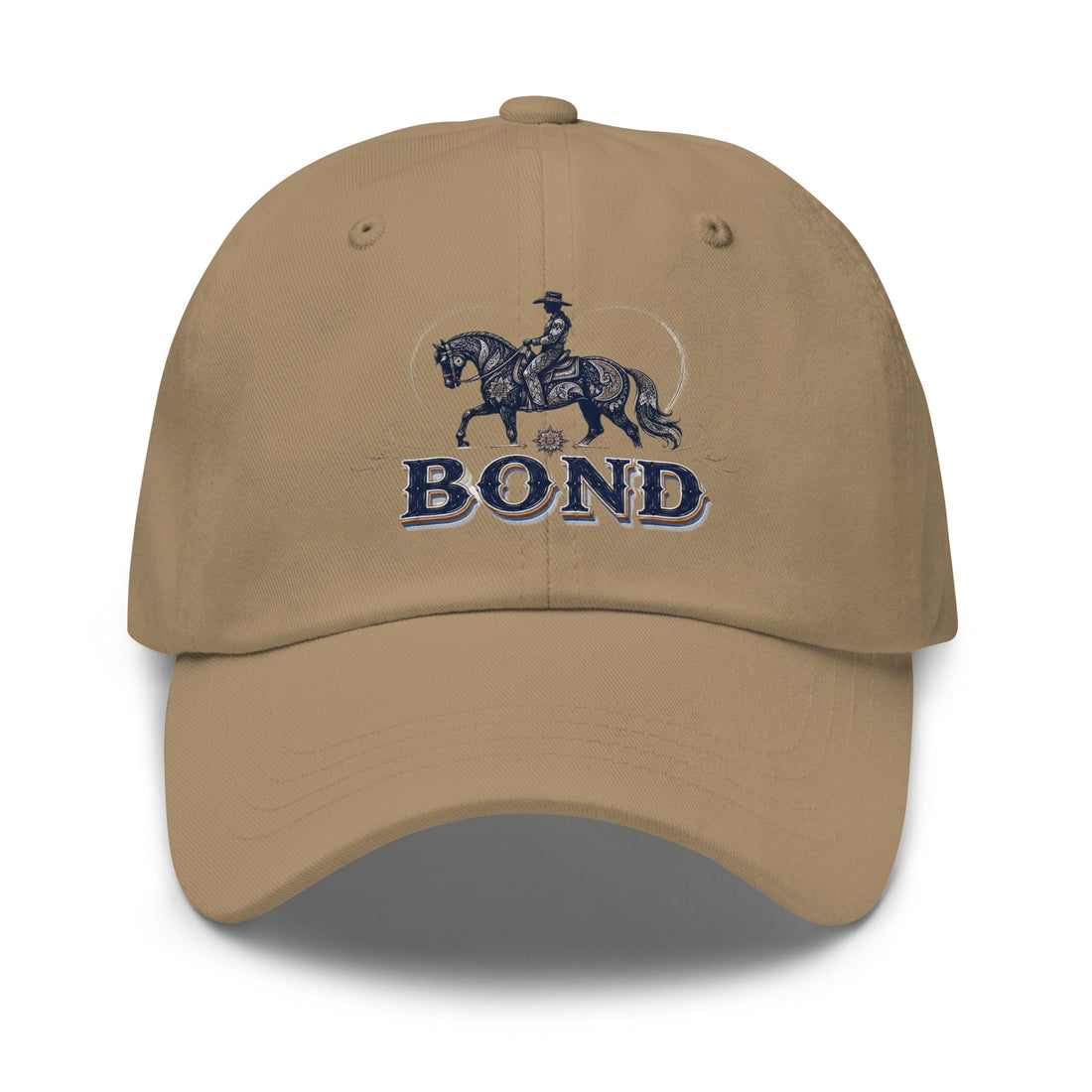 Horse Lovers Dad Hat Bond – Western Equestrian & Majestic Stallion Embroidered Cap by printfluence.net