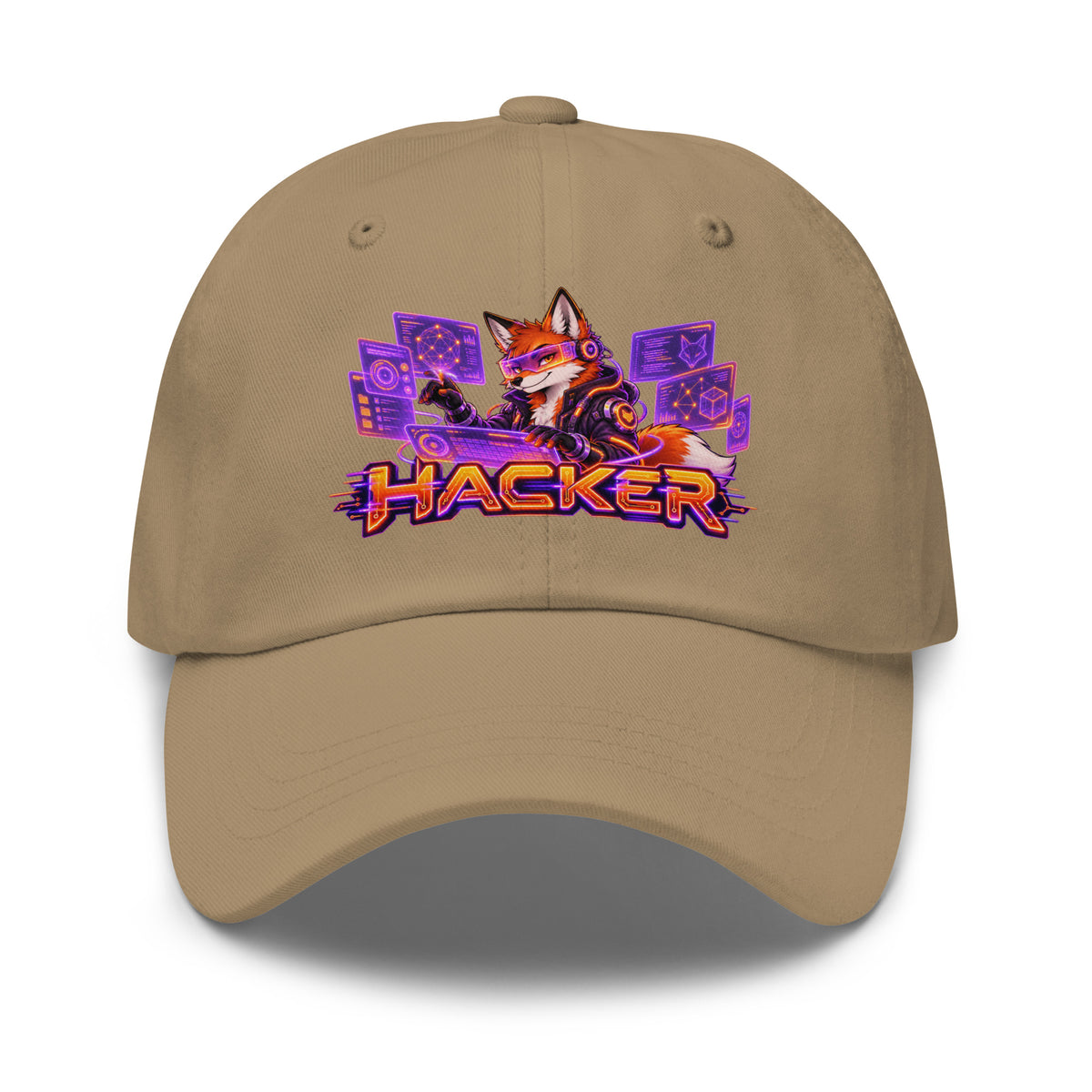 Cyberpunk Animals Lovers | Classic Dad Hat — HACKER by printfluence