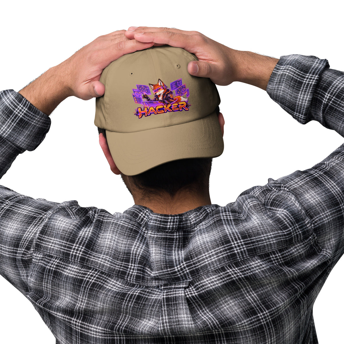 Cyberpunk Animals Lovers | Classic Dad Hat — HACKER by printfluence